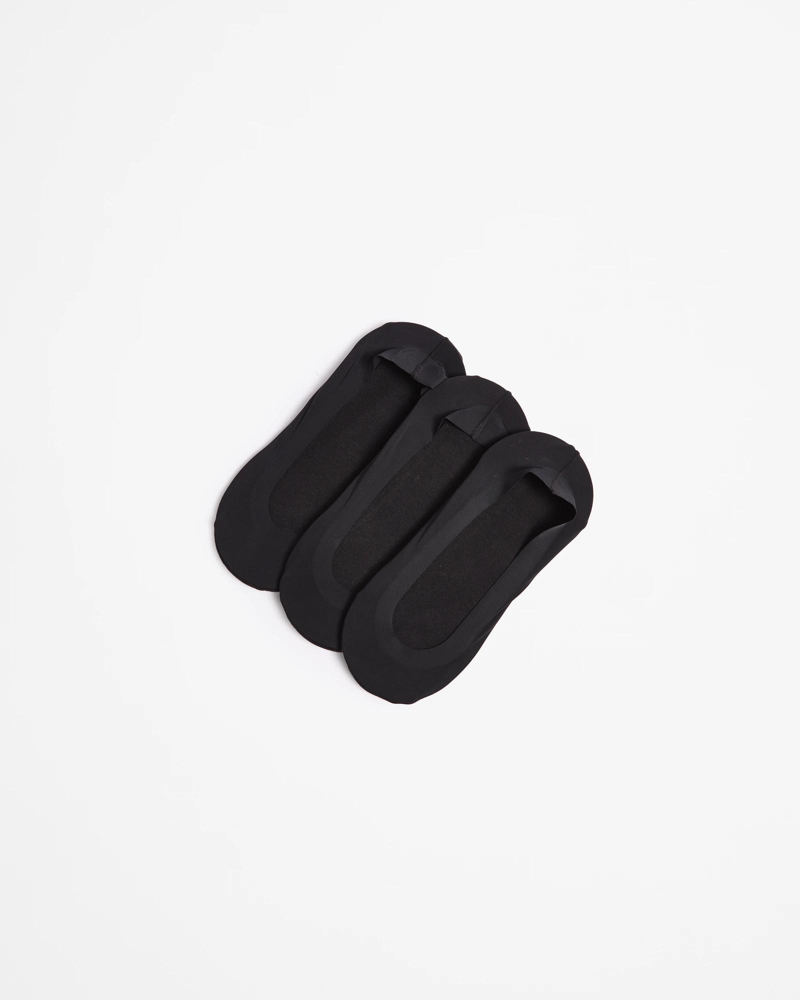 1 Target 3 Pack Invisible Footlet Socks BLACK, 1 of 3