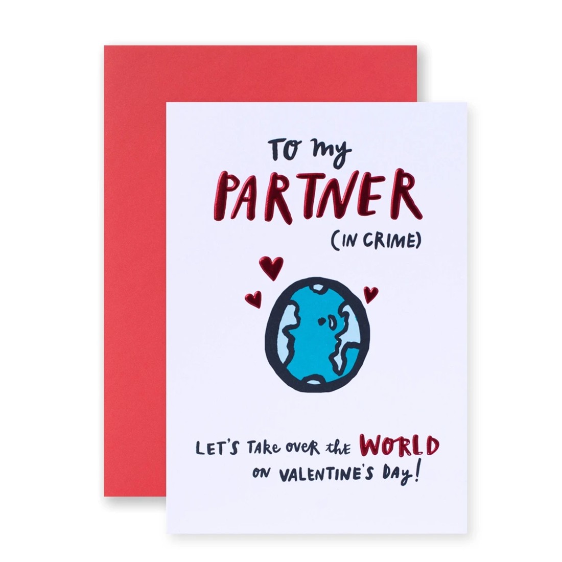 1 Hallmark Valentine's Day Card - To My Partner (In Crime). Let's Take Over the World on Valentine's Day, 1 of 3