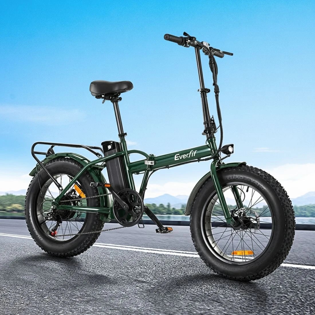 5 Everfit 20 Inch Folding Electric Bike Urban City Bicycle eBike Rechargeable - Green, 5 of 5