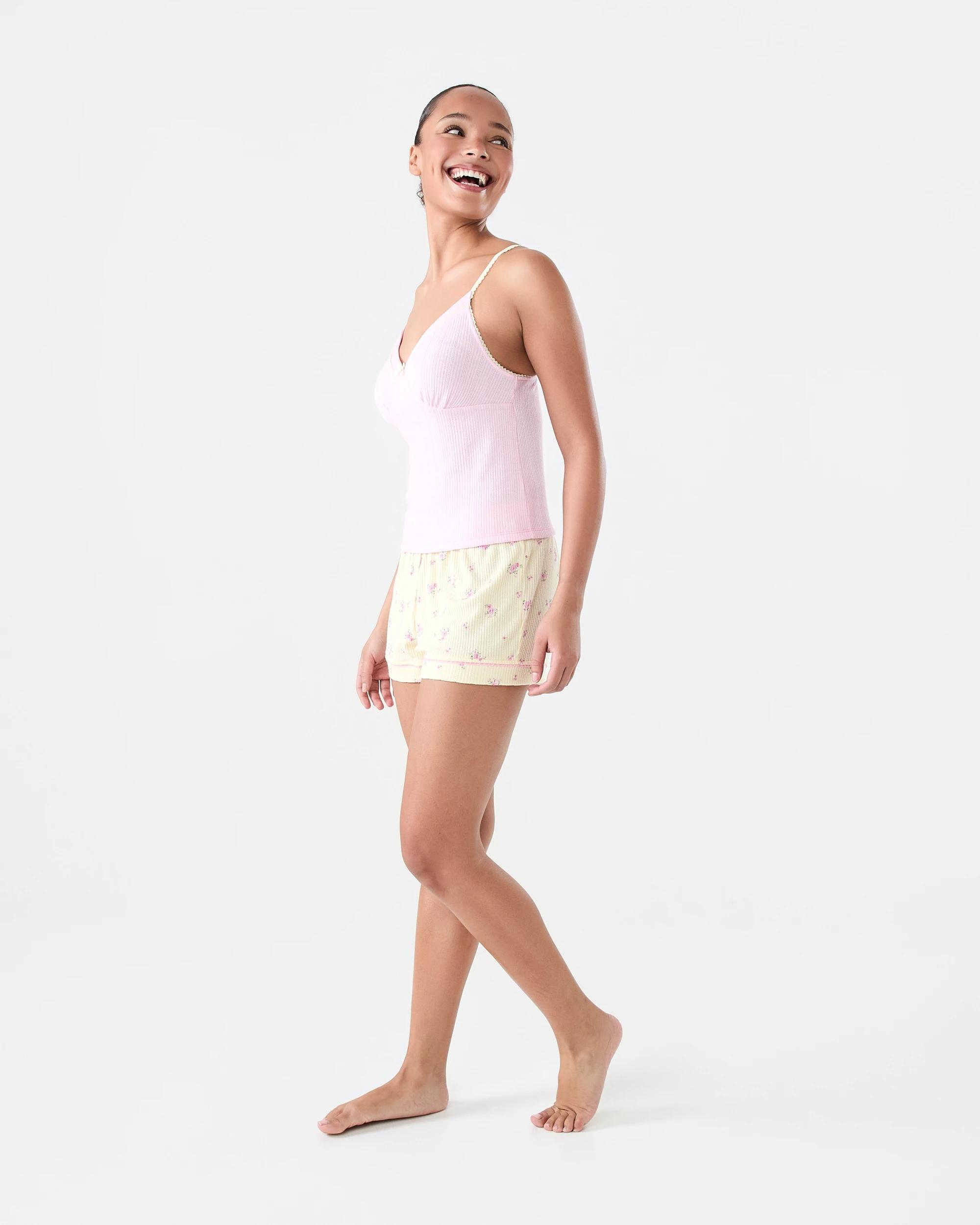 3 Pointelle Rib Shorts Wild Rose, 3 of 7