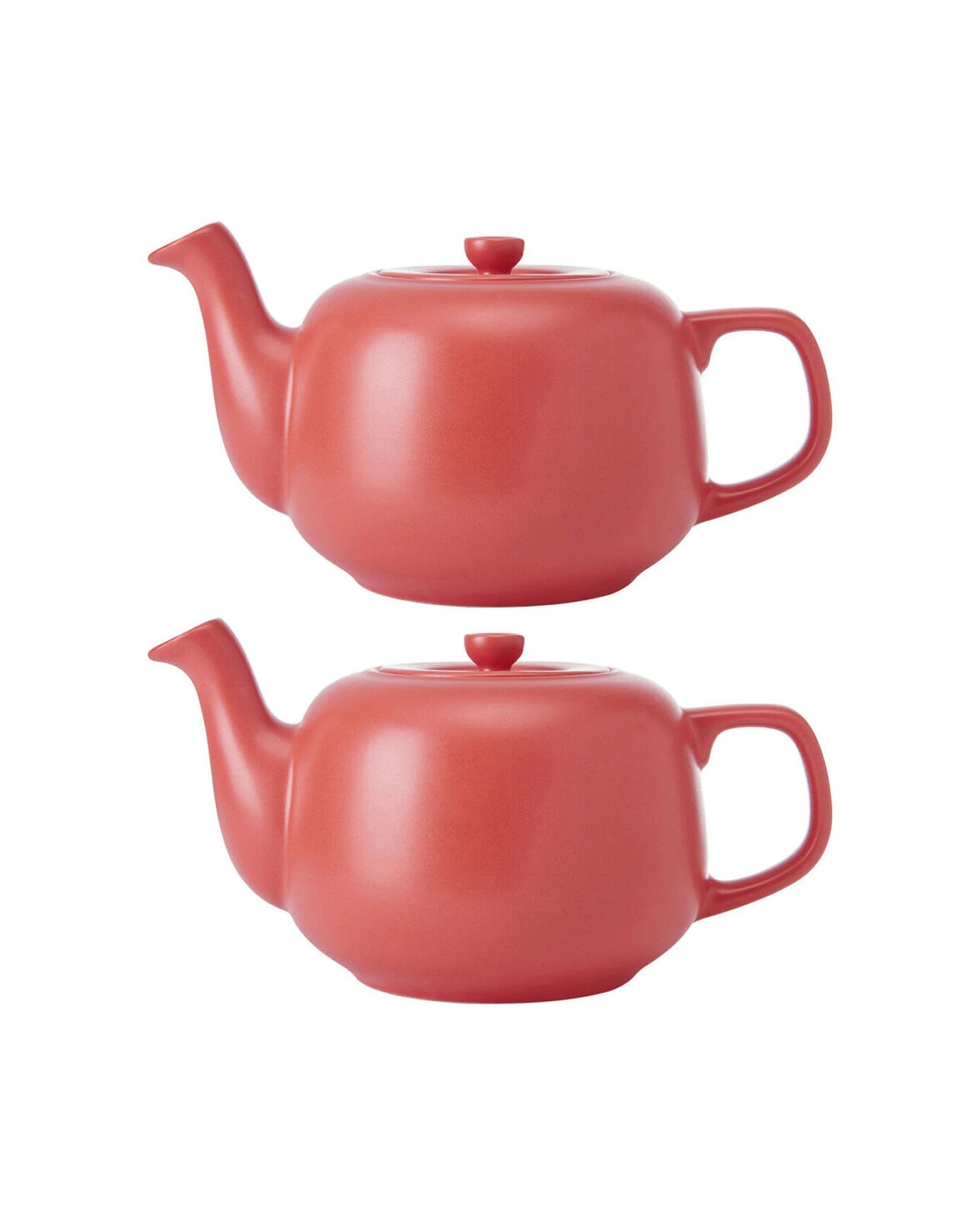 1 La Cafetiere 2PK Stoneware Classic Teapot Kettle 1.2L - Red, 1 of 7