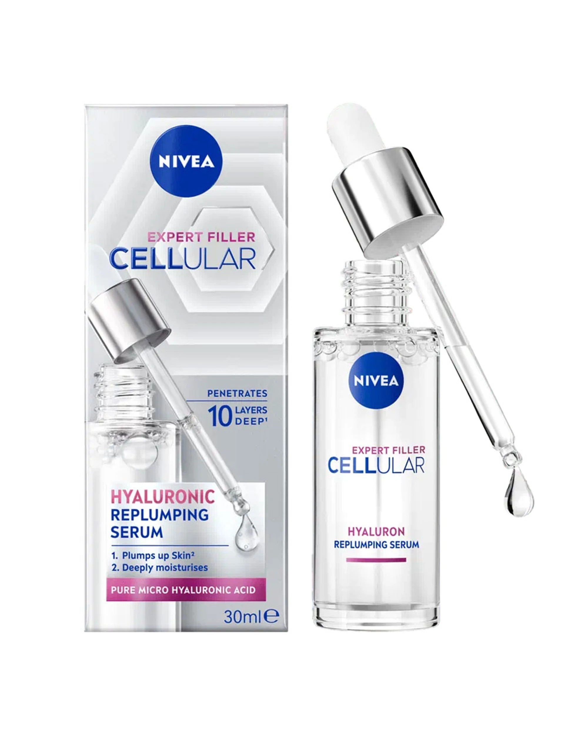 1 Nivea Cellular Expert Filler Hyaluronic Replumping Serum 30ml, 1 of 2