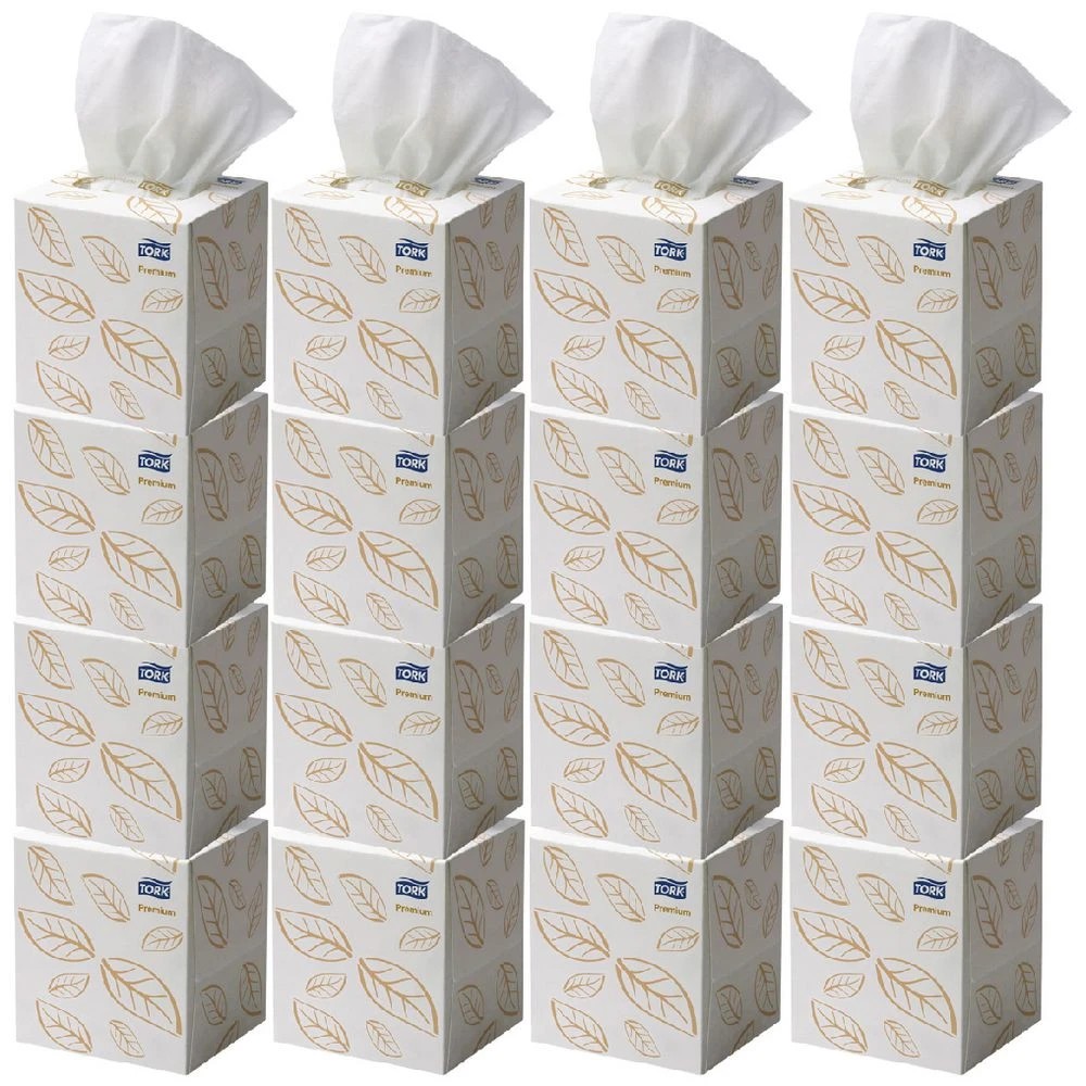 1 Tork Premium Cube 2 Ply Facial Tissues 90 Sheets 24 Boxes, 1 of 2