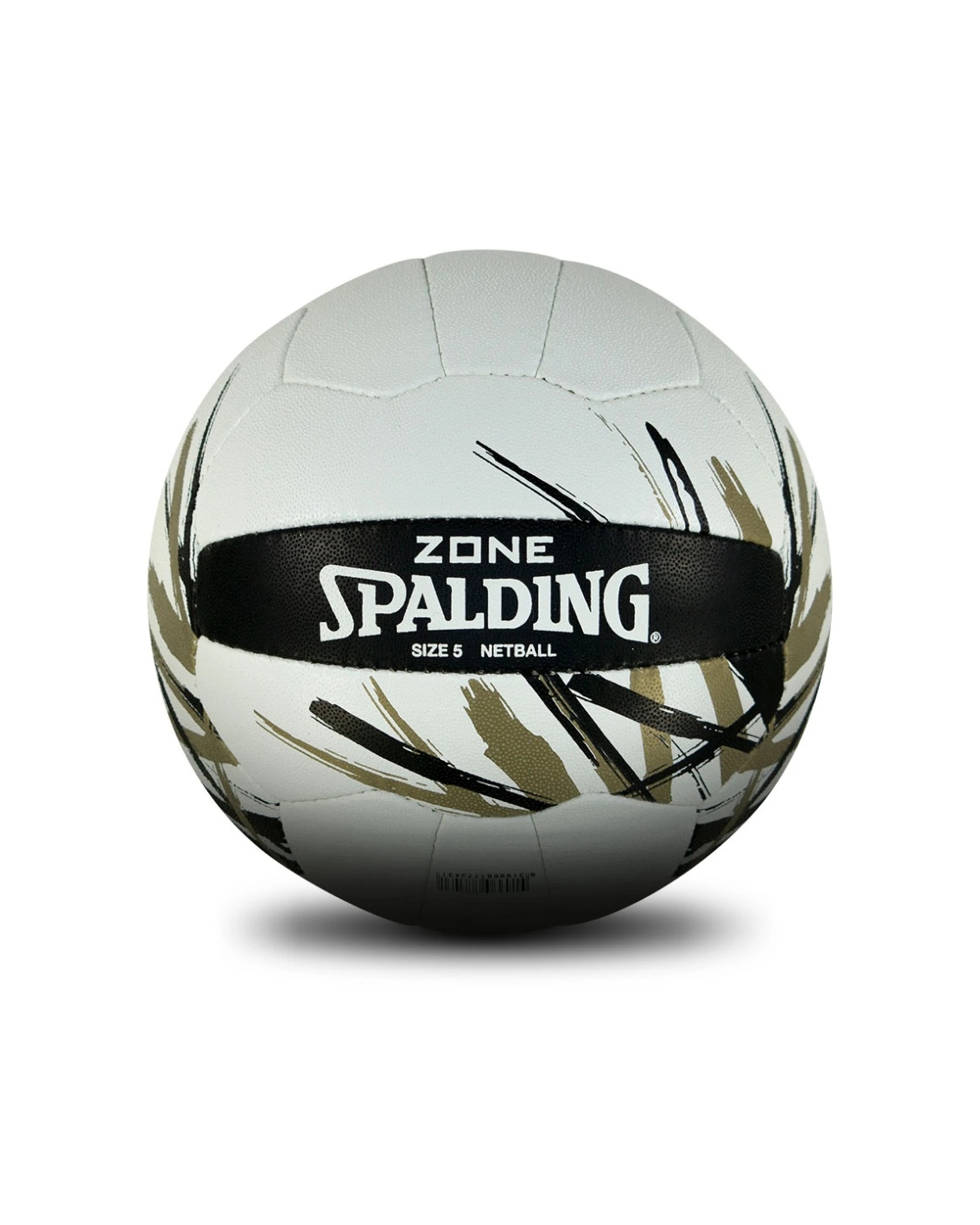 1 Spalding Match Quality Rubber Zone Netball Size 5 Durable Rubber Grip - Black, 1 of 2