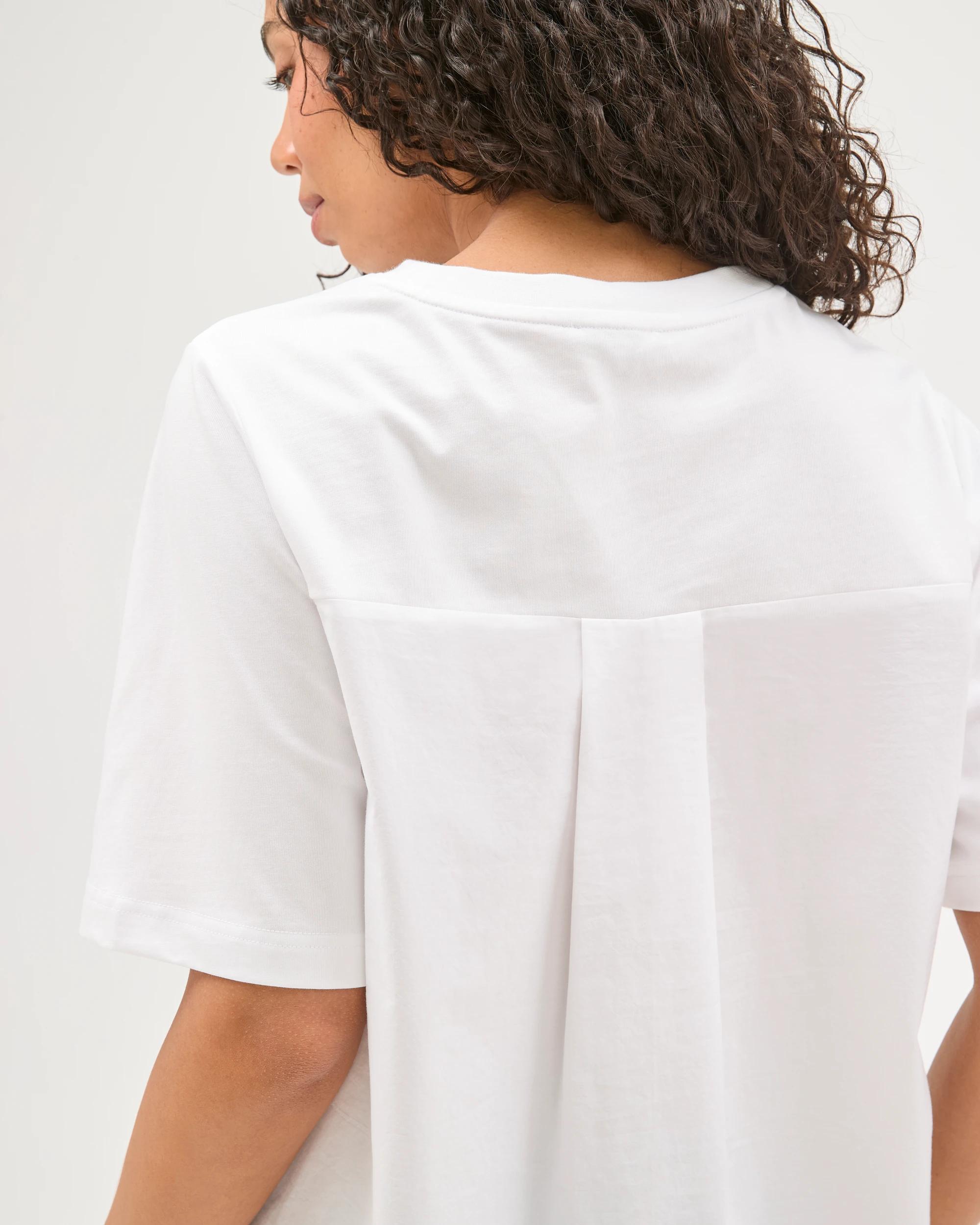 5 Target Woman Australian Cotton Boxy Fit Woven Back T-Shirt WHITE, 5 of 6