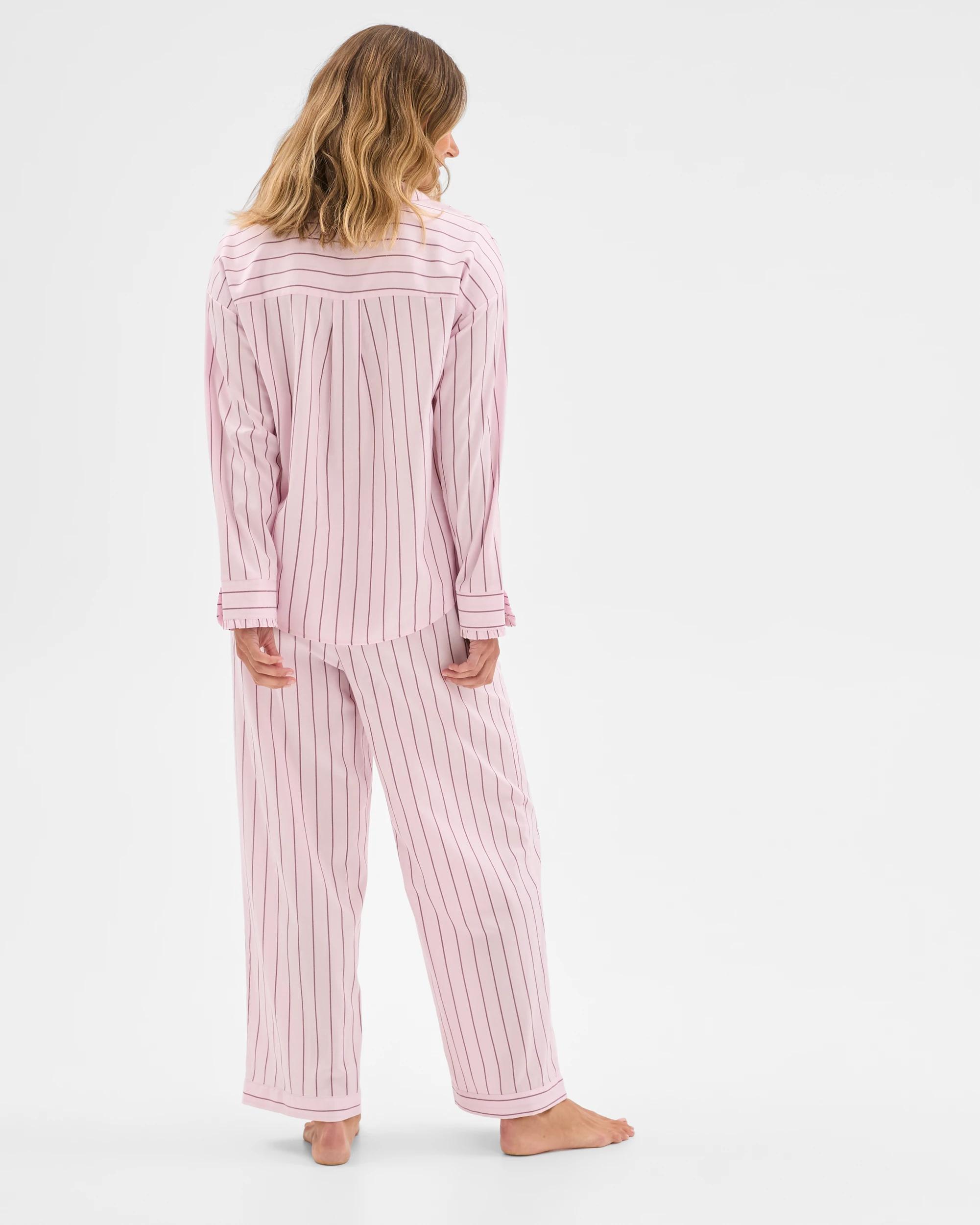 7 Target Woman Long Sleeve Top and Pants Pyjama Set PINK STRIPE, 7 of 7