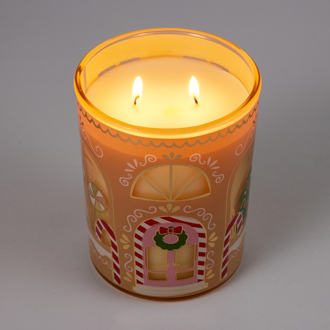 3 Christmas Gingerbread House Glowing Scene Candle, 3 of 6