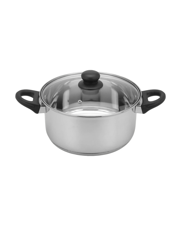 24cm Stainless Steel Casserole Dish with Lid