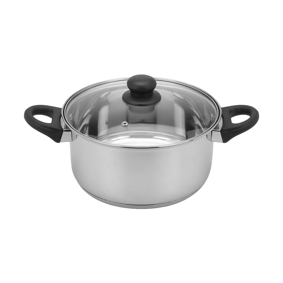 1 24cm Stainless Steel Casserole Dish with Lid, 1 of 2