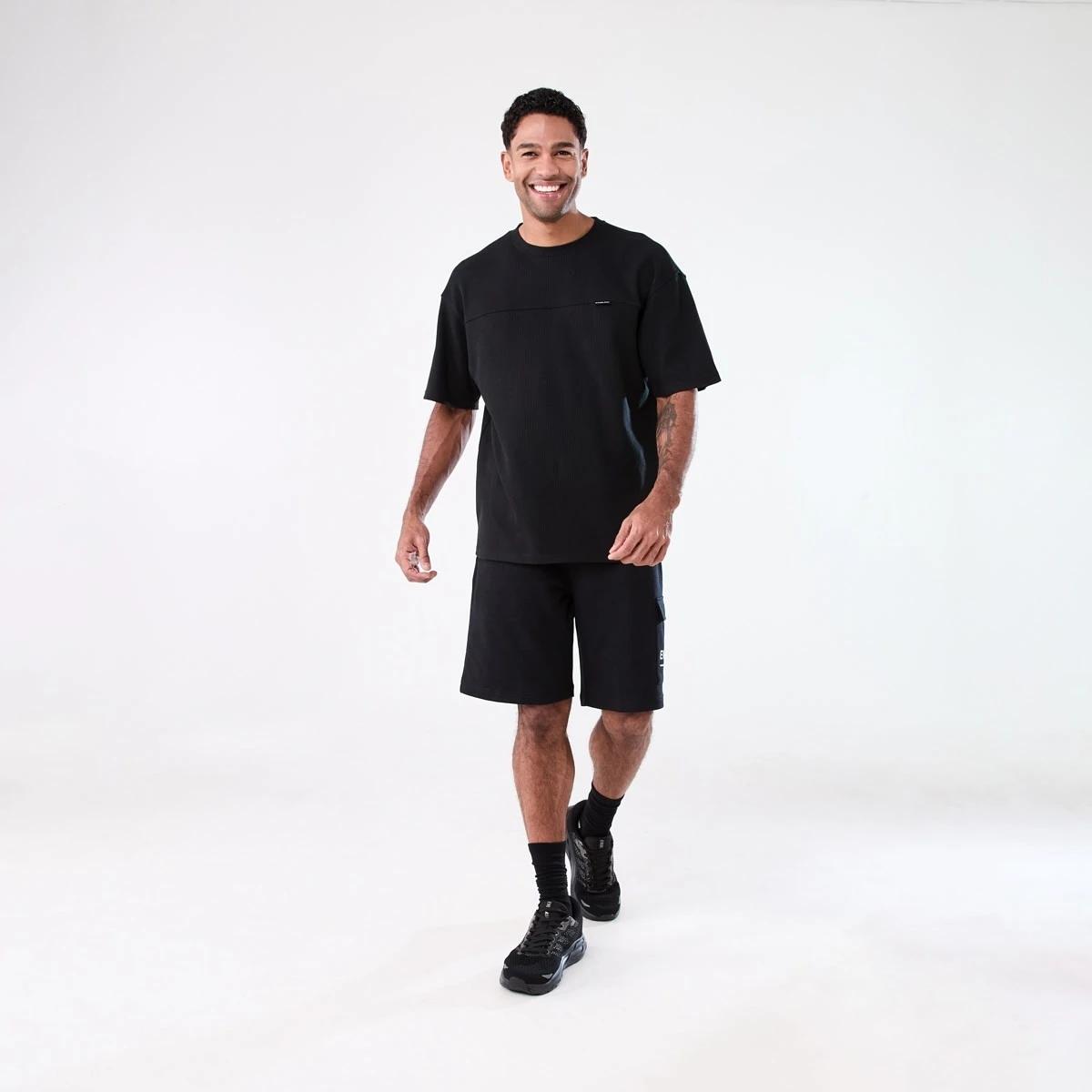 7 Everlast Mens Waffle T-shirt EVERLAST BLACK, 7 of 7