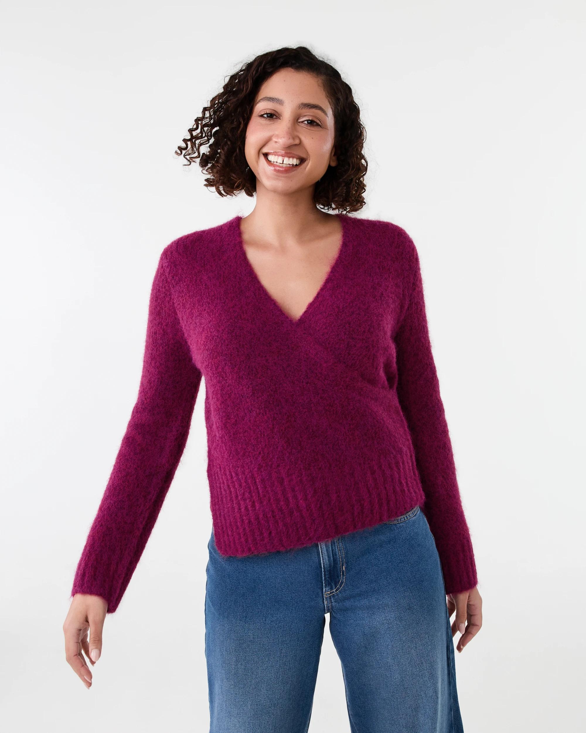 1 Wrap Jumper Fuscia, 1 of 6