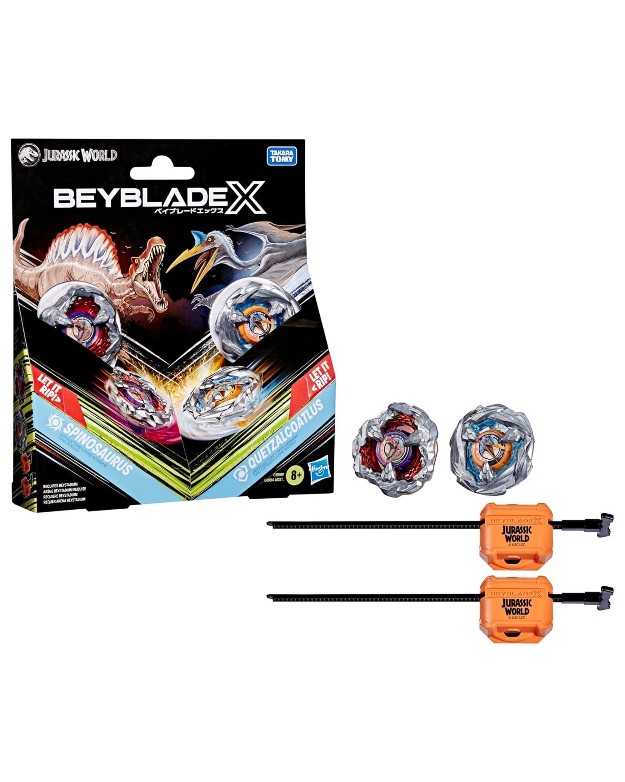 1 Beyblade X Jurassic World Spinosaurus vs Quetzalcoatlus Multipack Set, 1 of 6