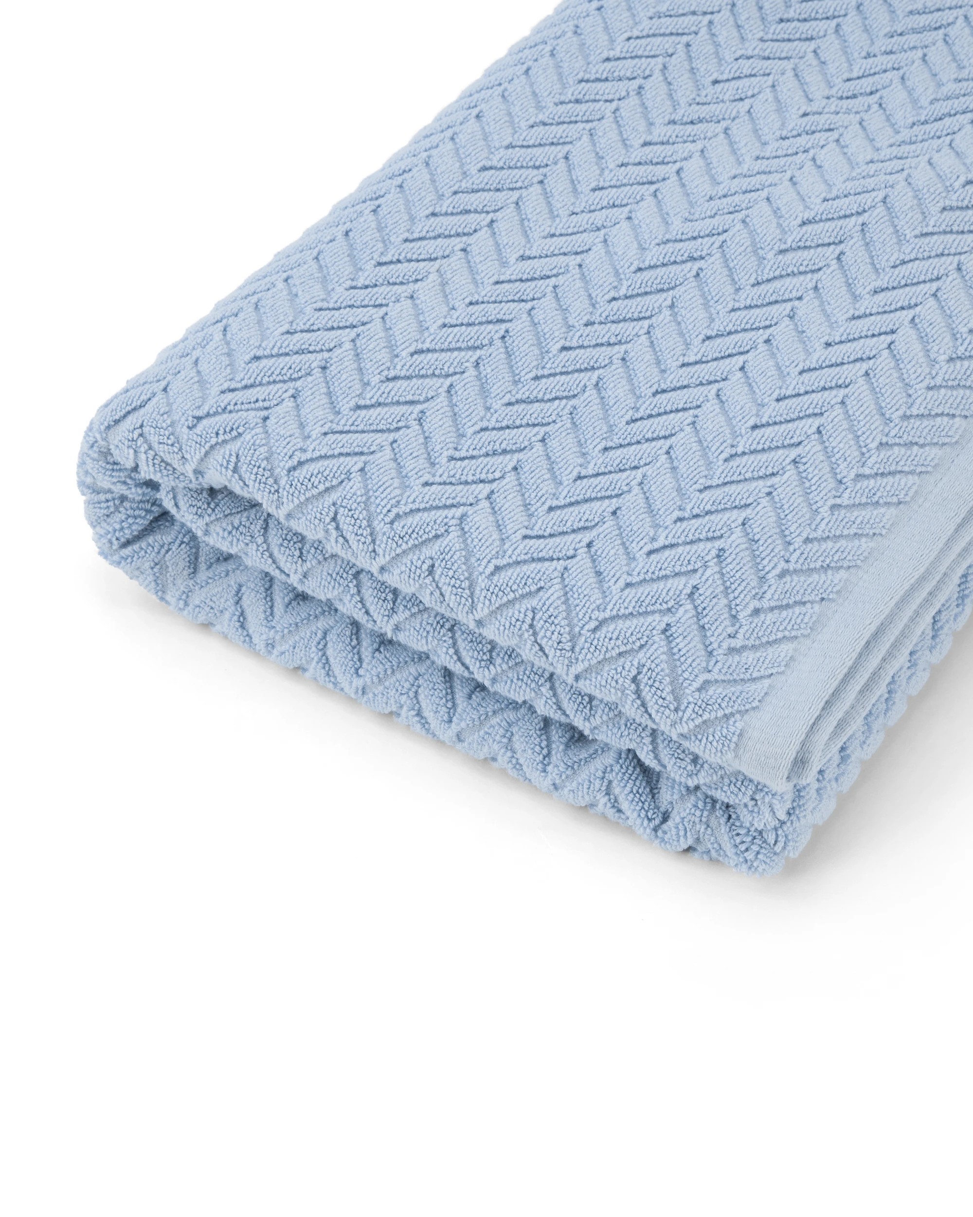 4 Chevron Cotton Bath Sheet - Blue, 4 of 6