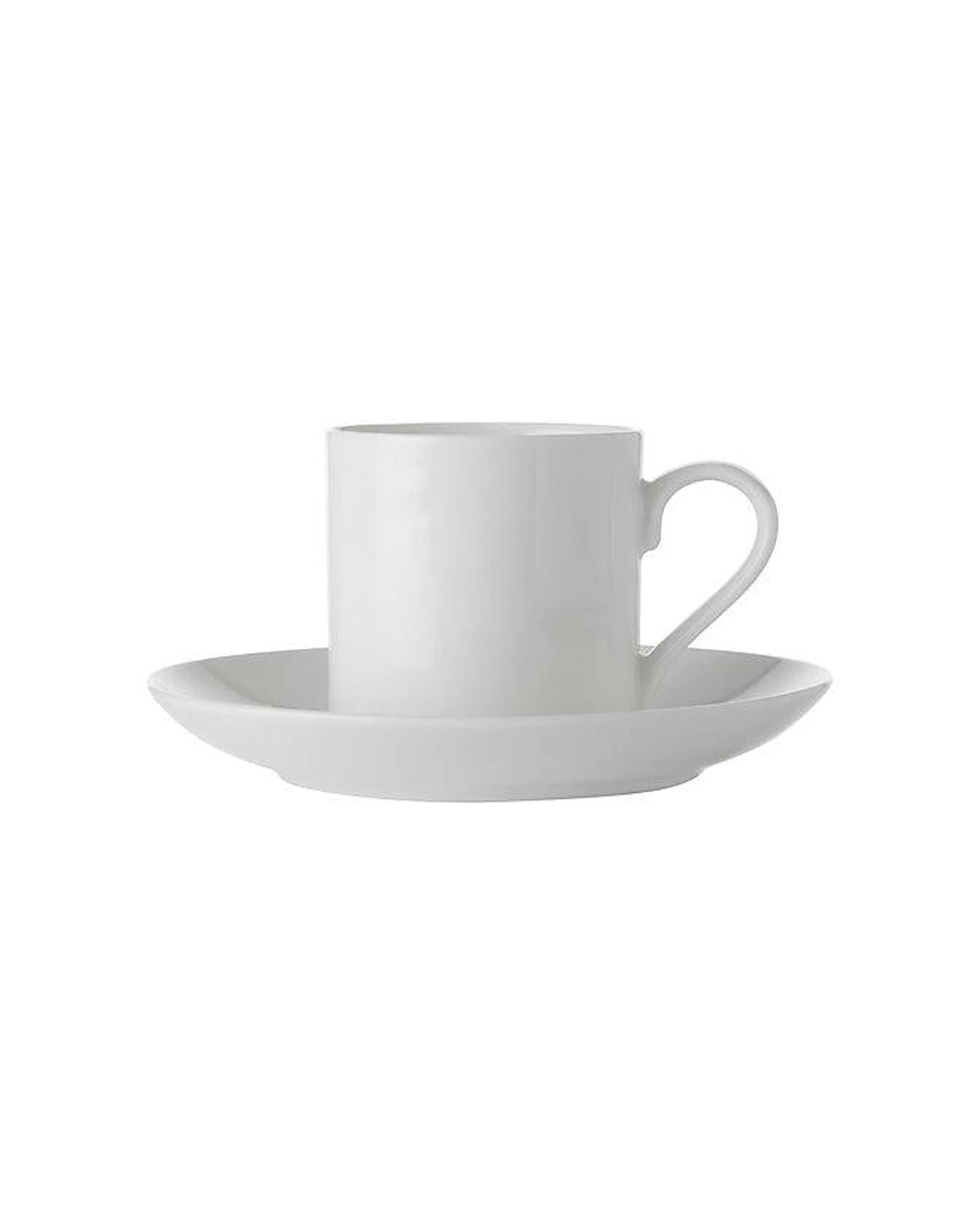 3 Maxwell & Williams 100ml Basics Demi Cup And Saucer Set Dishwasher Safe
 - White, 3 of 3
