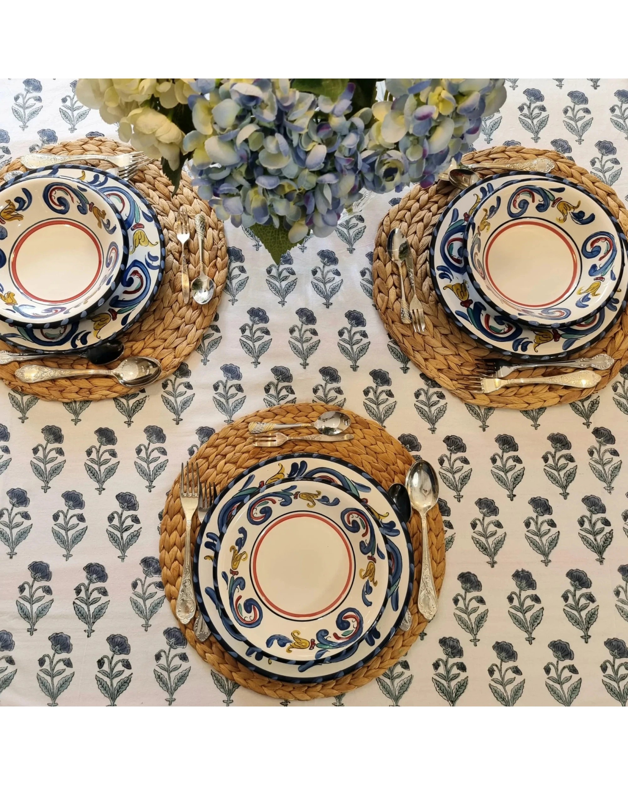 8 Kolka Rectangle Square Tablecloth Table Cover Flower Pattern Dining Table Cloth - Grey, 8 of 8