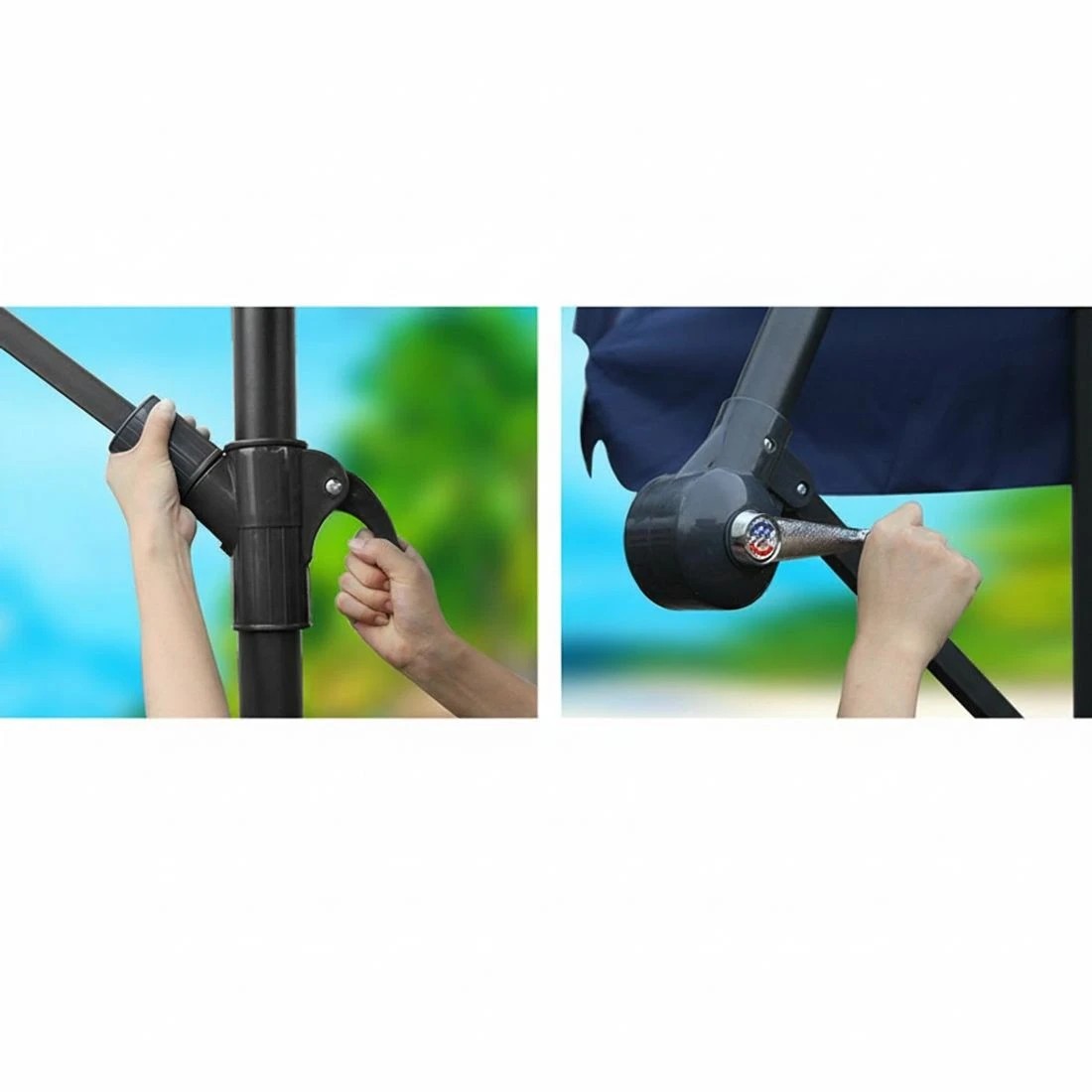 5 Instahut 3m Outdoor Umbrella Cantilever Garden Beach Patio - Blue, 5 of 5