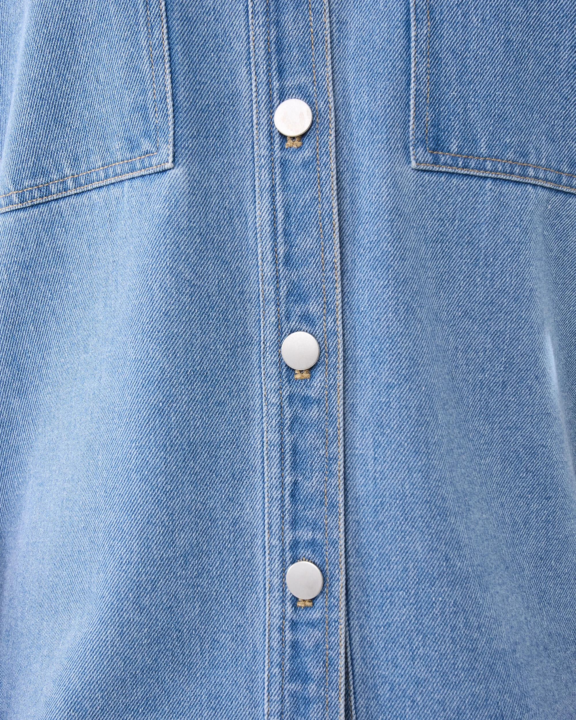 7 Short Sleeve Denim Shirt Light Wash, 7 of 7