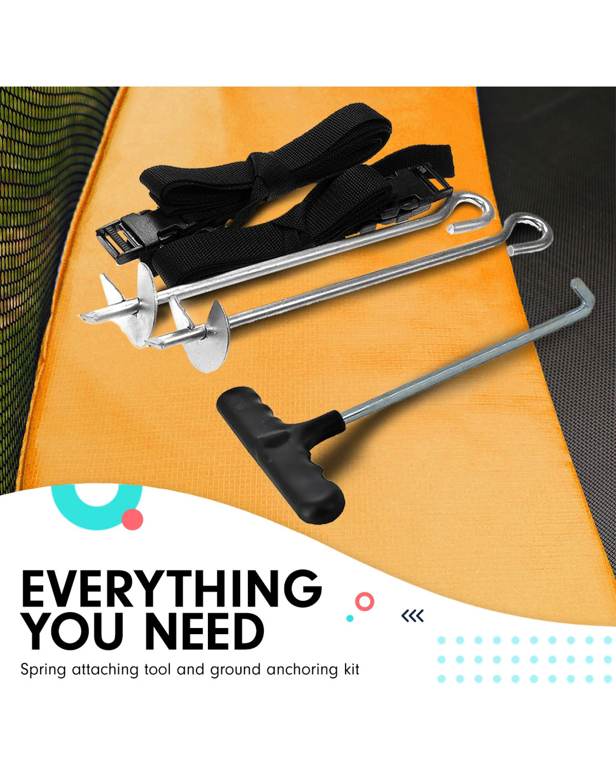 8 Kahuna Trampoline 8 Ft X 11 Ft Rectangular With Basketball Set, 8 of 9