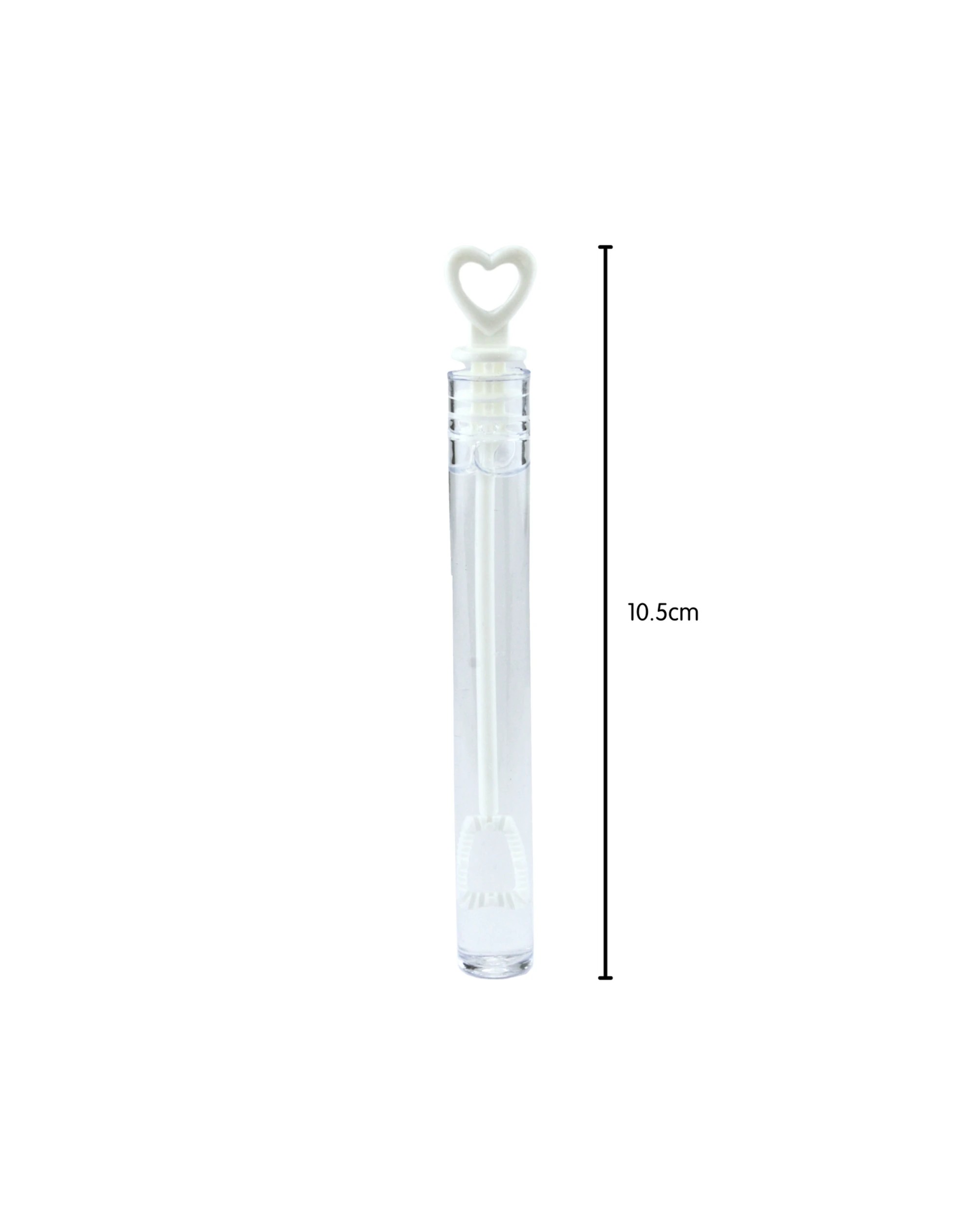 3 Partyrama 48Pcs Mini White Love Heart Bubble Wands - White, 3 of 4