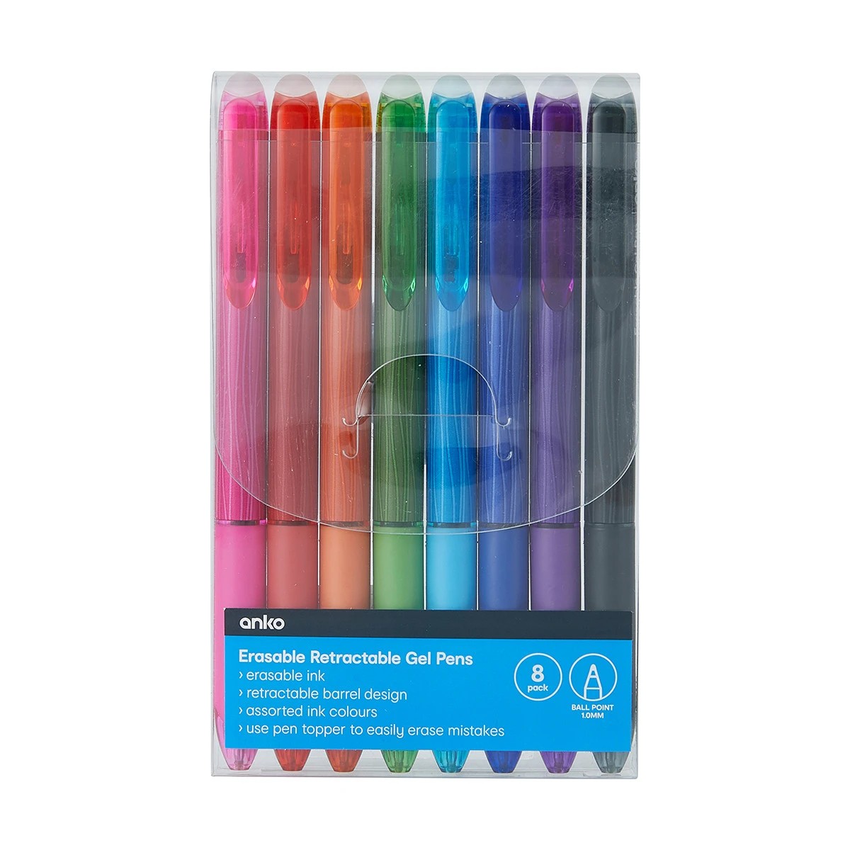 1 8 Pack Erasable Retractable Gel Pen, 1 of 4