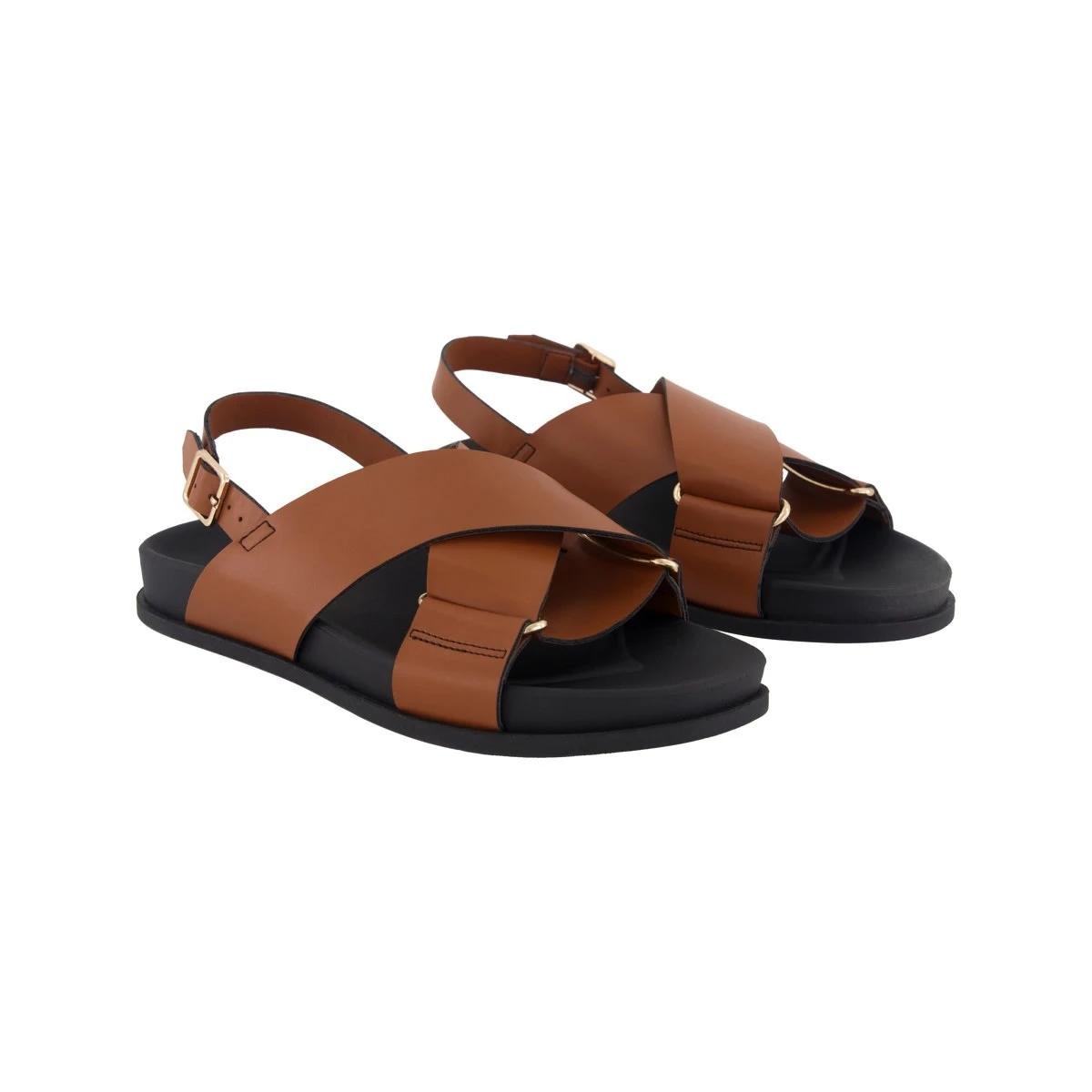 2 Crossover Comfort Sandals CHESTNUT TAN, 2 of 3