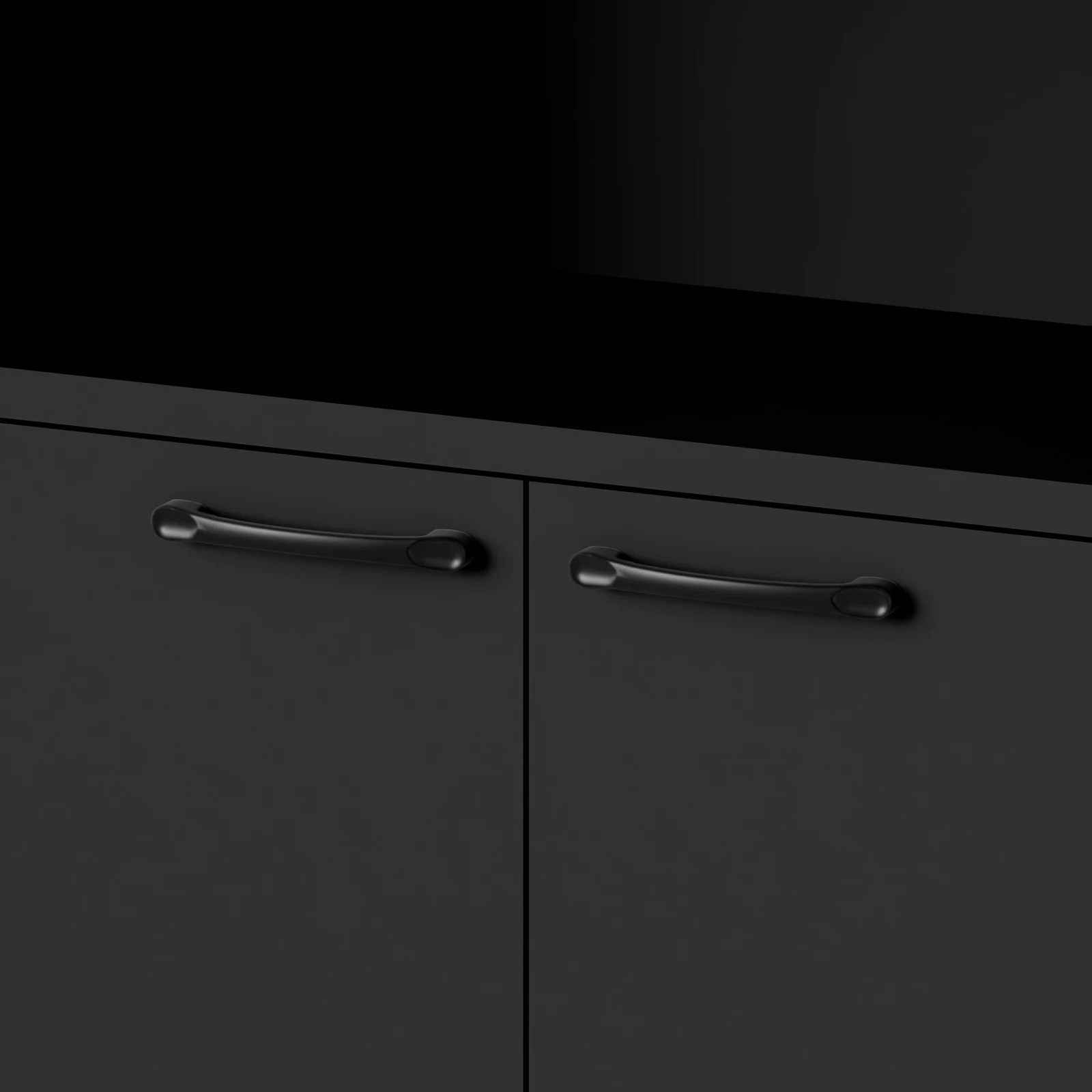 7 Alfordson Buffet Sideboard 190CM Storage Cabinet Tall Cupboard Kitchen - Black, 7 of 10