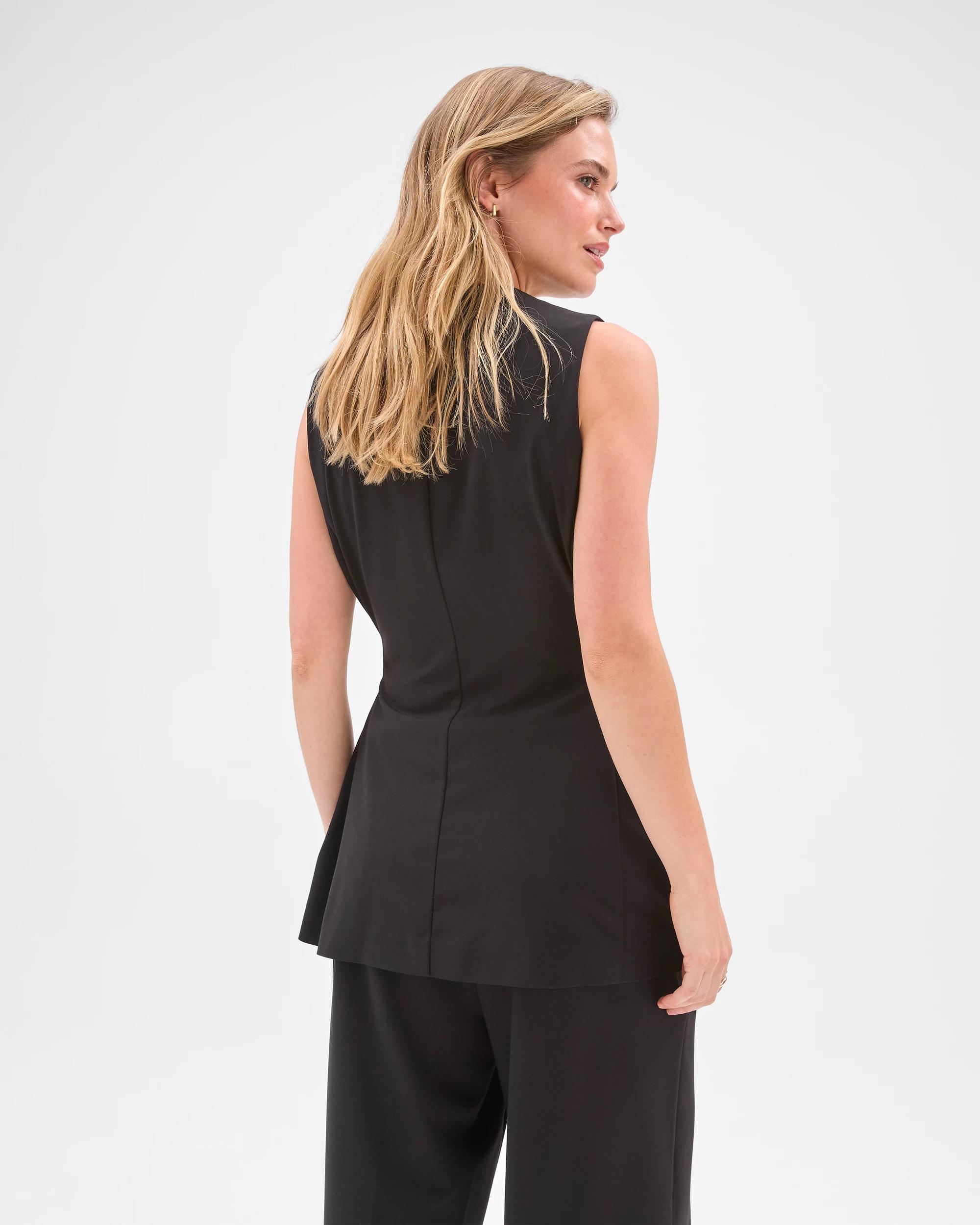 7 Lily Loves Asymmetric Vest BLACK, 7 of 7