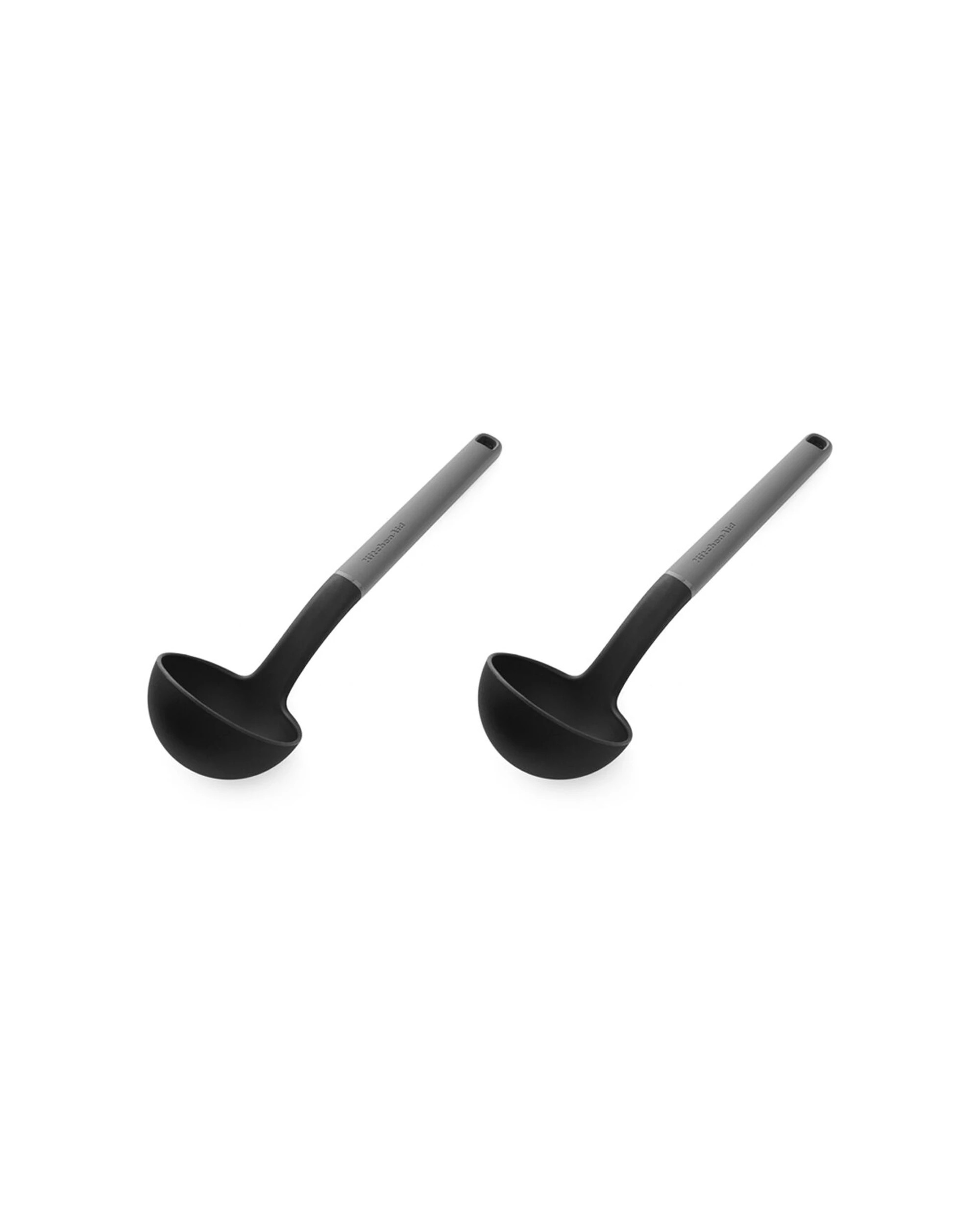 1 KitchenAid Classic Nylon Serving Ladle 2PK Heat Resistant Ergonomic Handle - Charcoal, 1 of 6