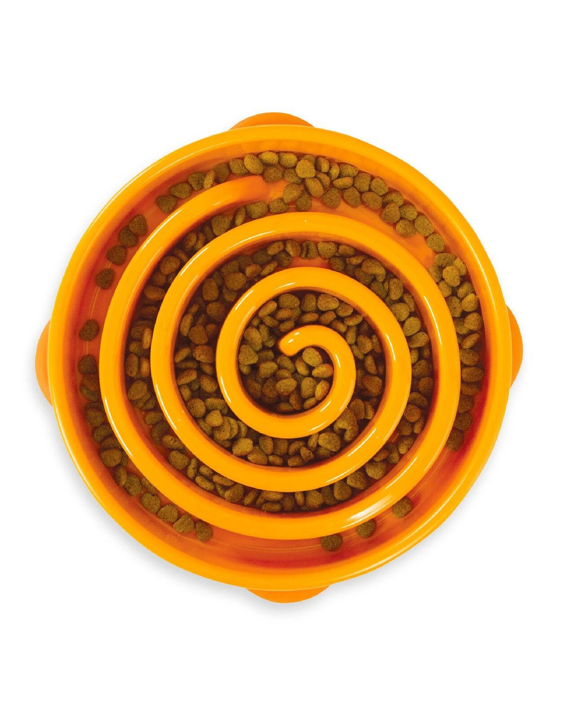 1 Outward Hound Fun Feeder Interactive Slow Bowl Coral Maze for Dogs Orange Large, 1 of 6