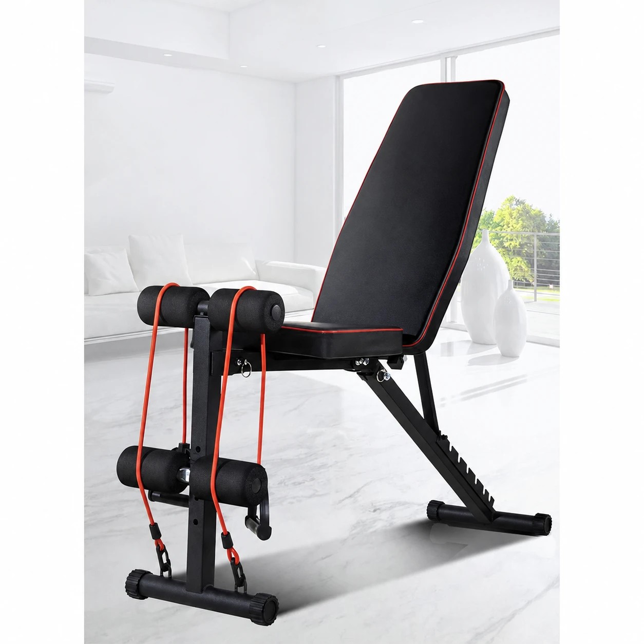 2 Fitness Master Adjustable Weight Abdominal Bench Situp Back Support Fitness Flat Gym Exercise Dumbbell, 2 of 10