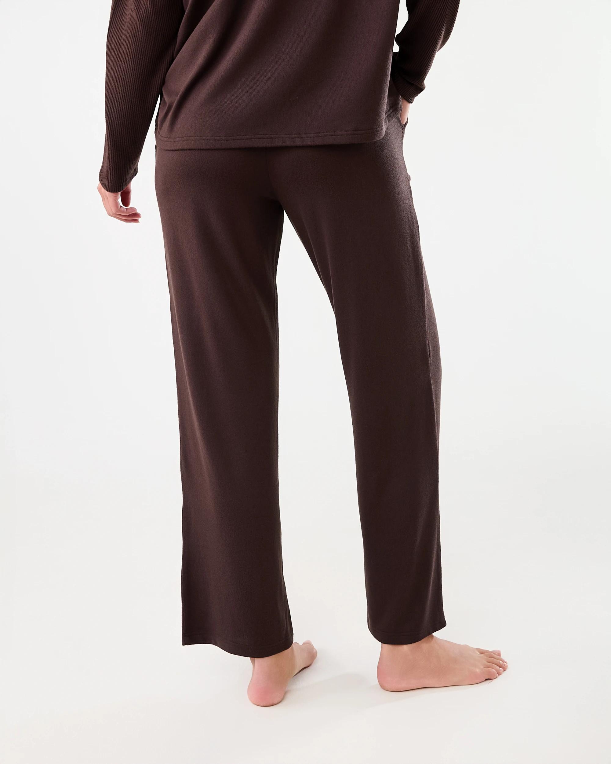 4 Super Soft Rib Trim Lounge Pants Choc Chip, 4 of 7
