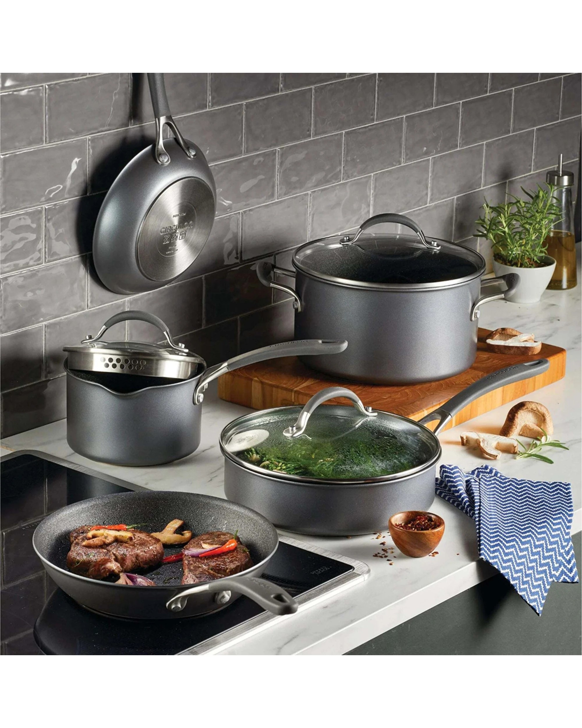 2 Circulon 8pc Scratchdefense A1 Non-Stick Cookware Set - Silver, 2 of 2