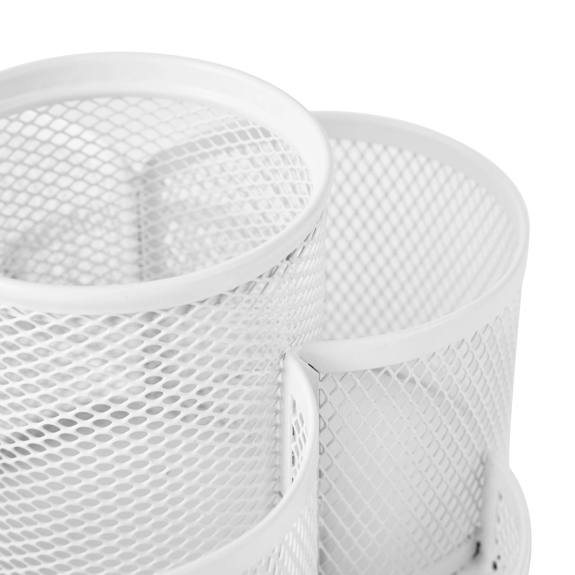 2 Rotating Mesh Pen Caddy - White, 2 of 6