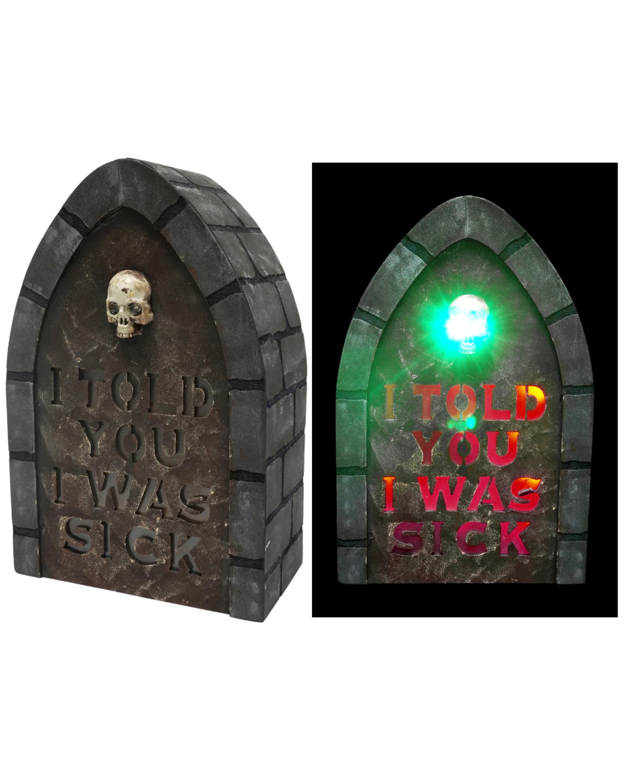 1 Uncle Bills LED Light Up Cemetery Tombstone With Sound - Multi, 1 of 4