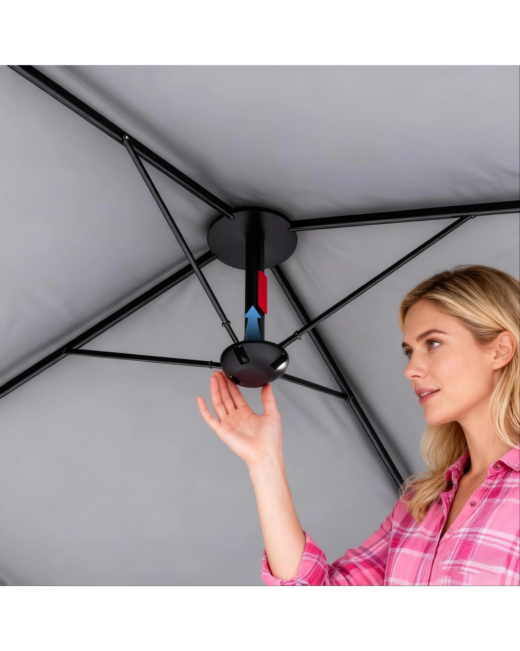 4 Advwin Gazebo Marquee 3x3m Folding Pop-up Canopy with Sidewalls - Gray, 4 of 8