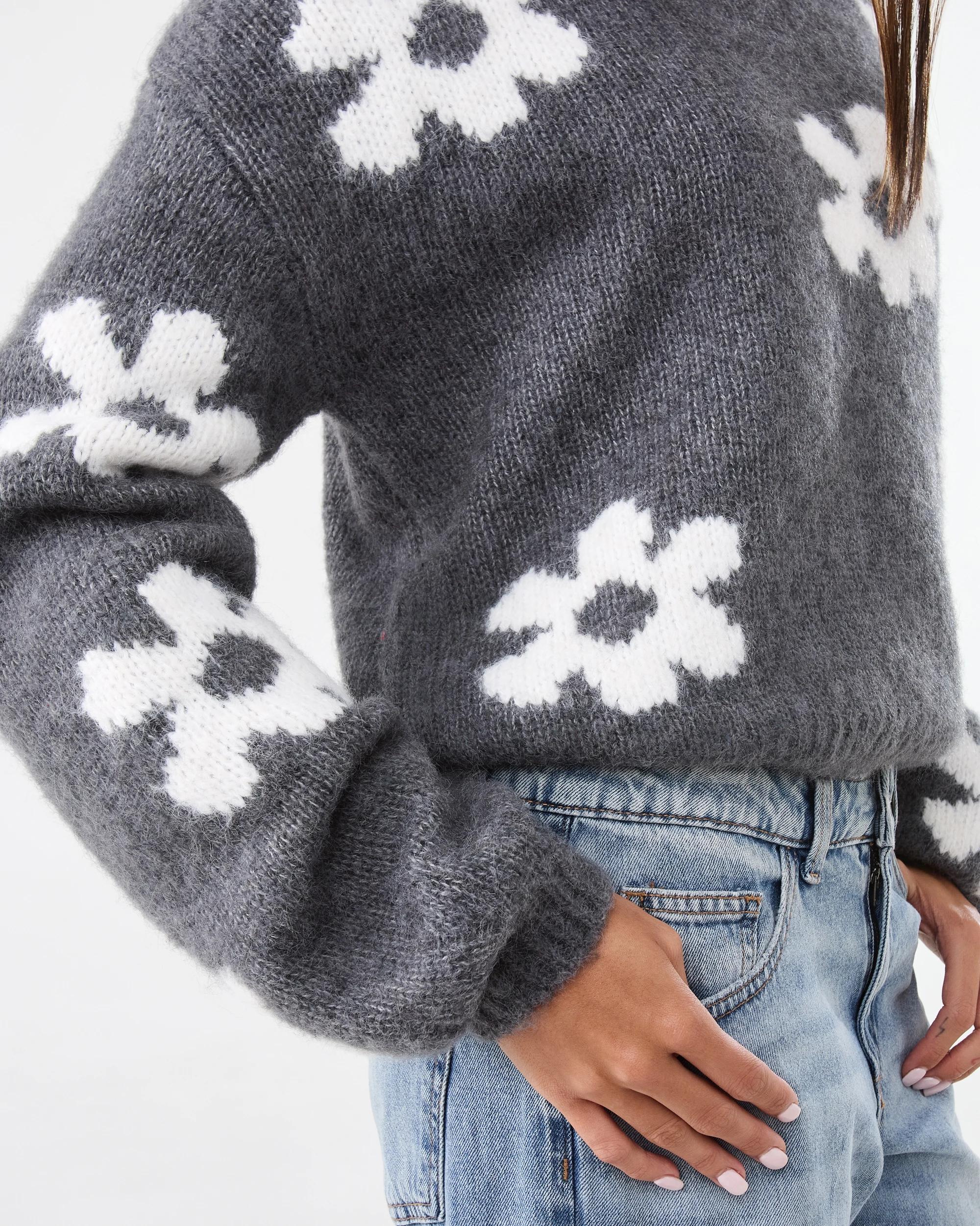 8 Daisy Print Knit Jumper Floral, 8 of 8