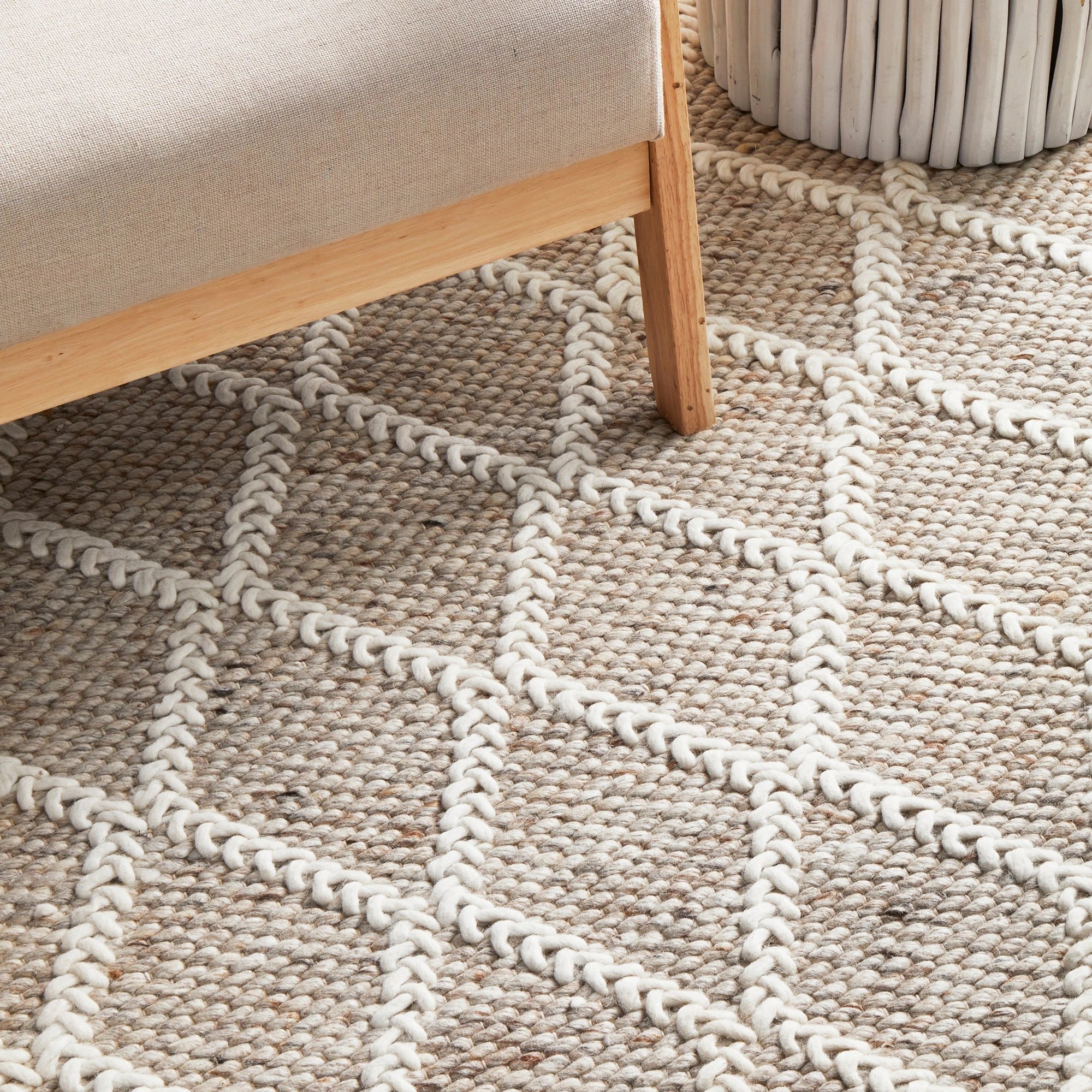 4 Common Ground Rugs Valor 225x155cm - Medium Hand Loomed Rug - Beige, 4 of 9