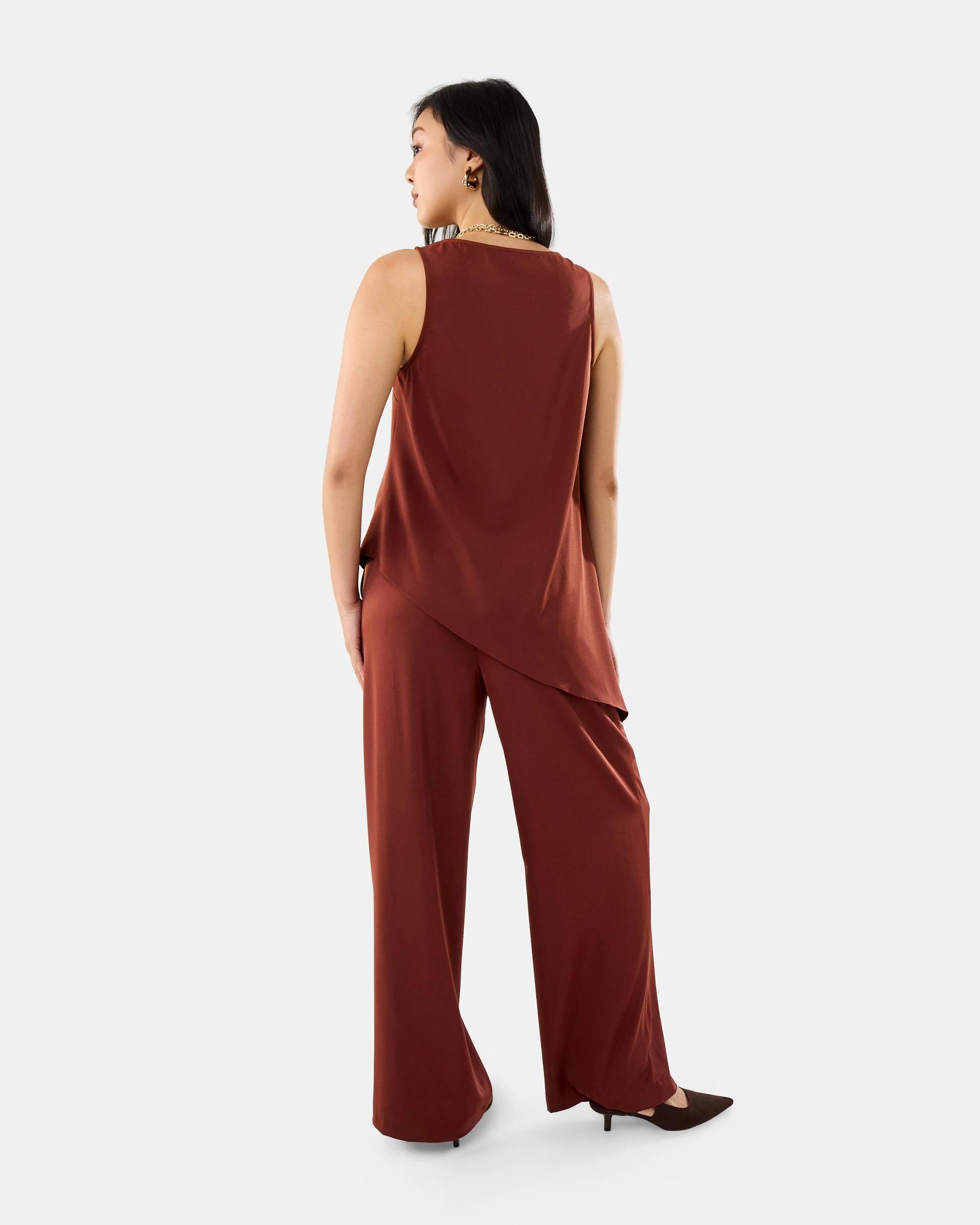 4 Satin Pants Burnt Rust, 4 of 6