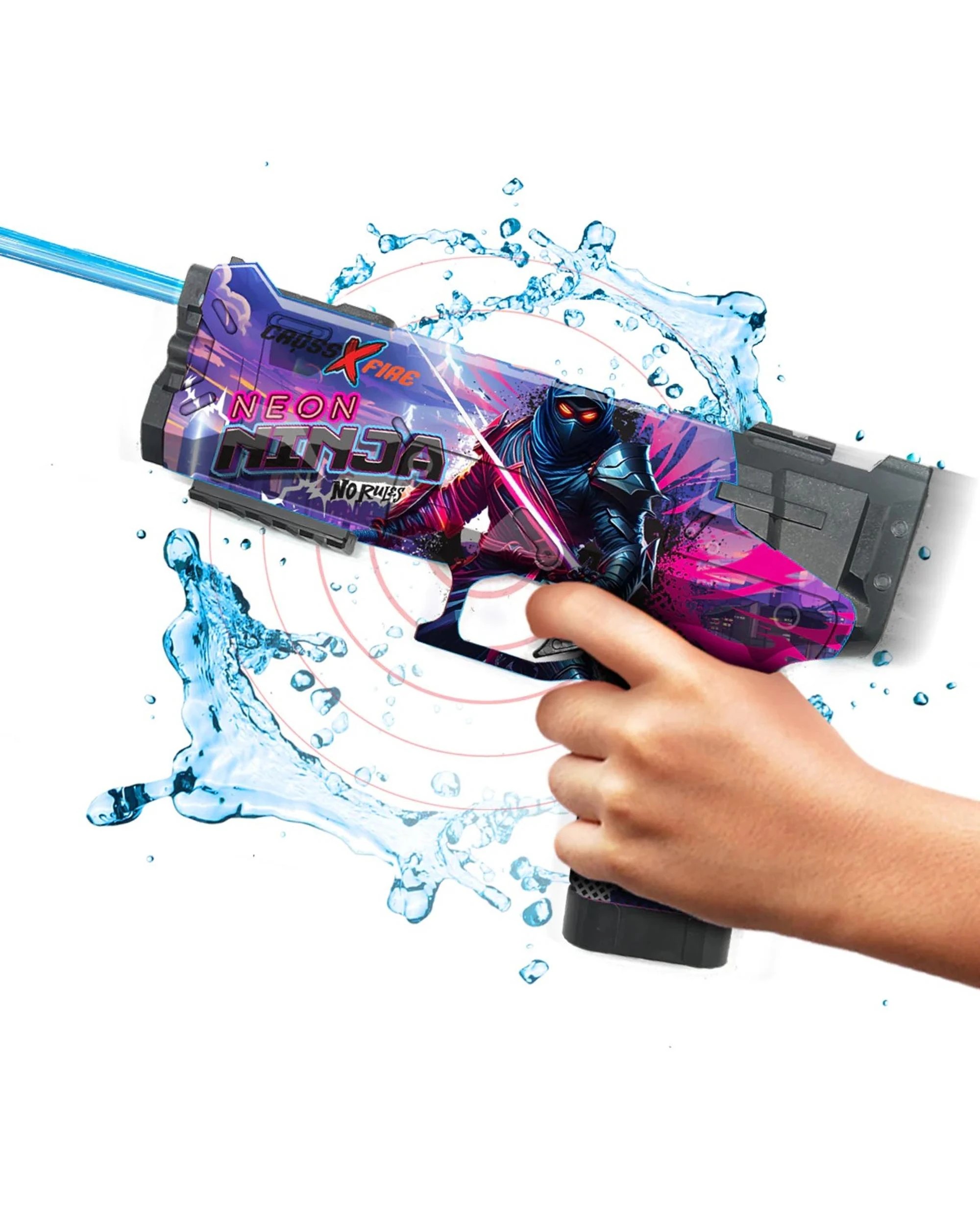 2 CrossXFire AquaZ Neon Ninjas Electric Water Gun, 2 of 6
