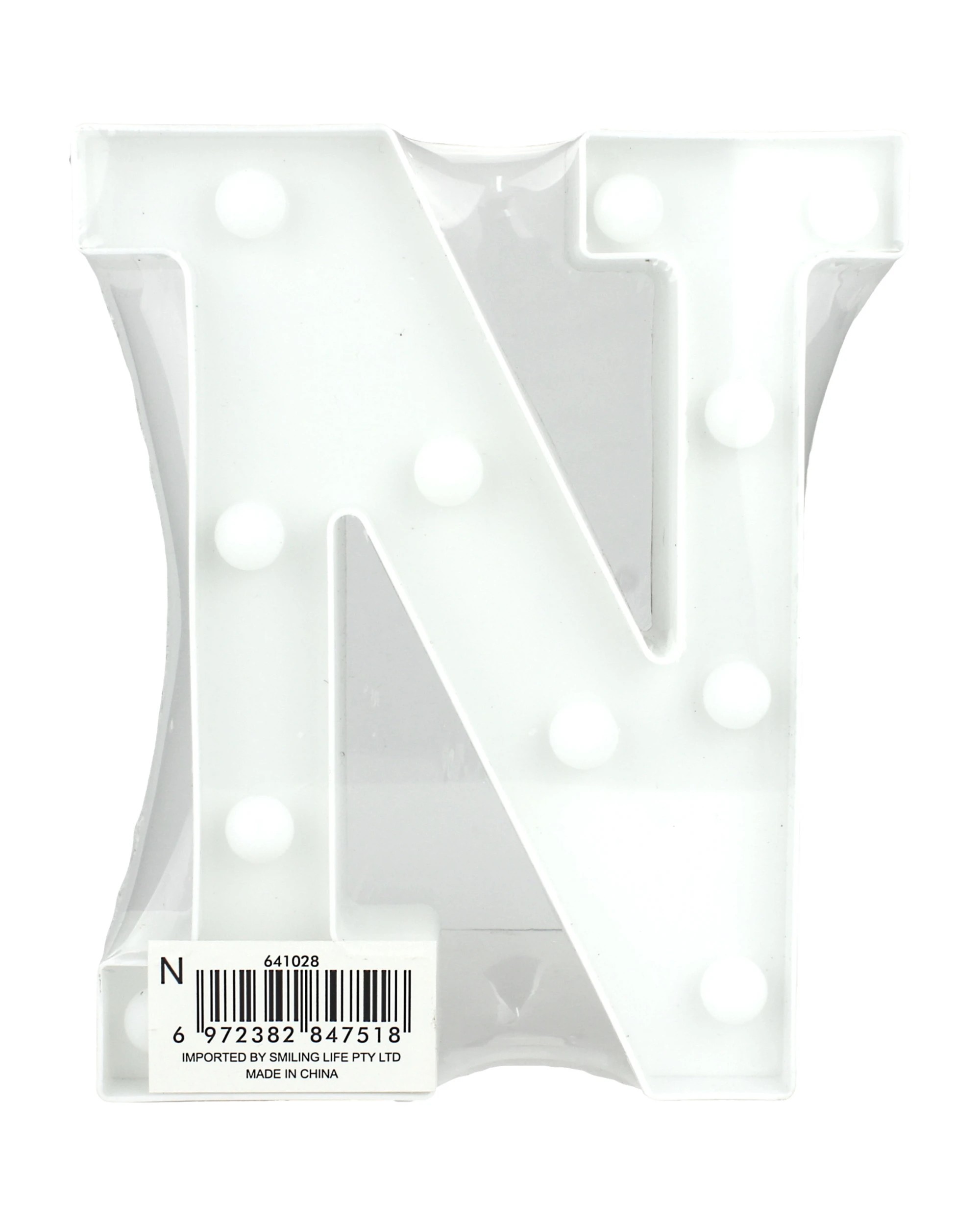 2 Partyrama LED Light Up Letter N White, 2 of 3