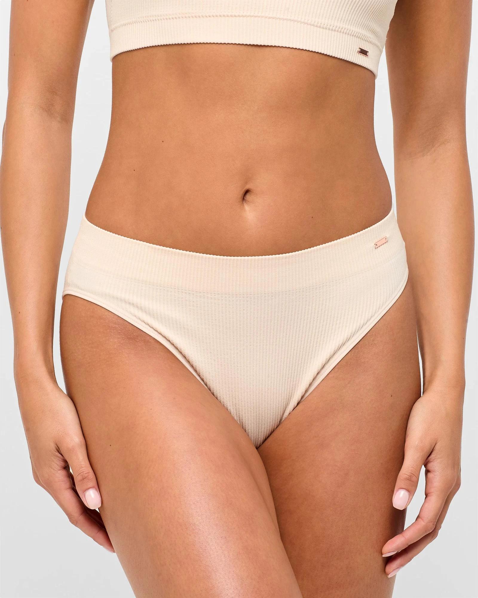 1 Lily Loves Ribbed Seamfree High Waist Bikini Briefs SHELL, 1 of 4