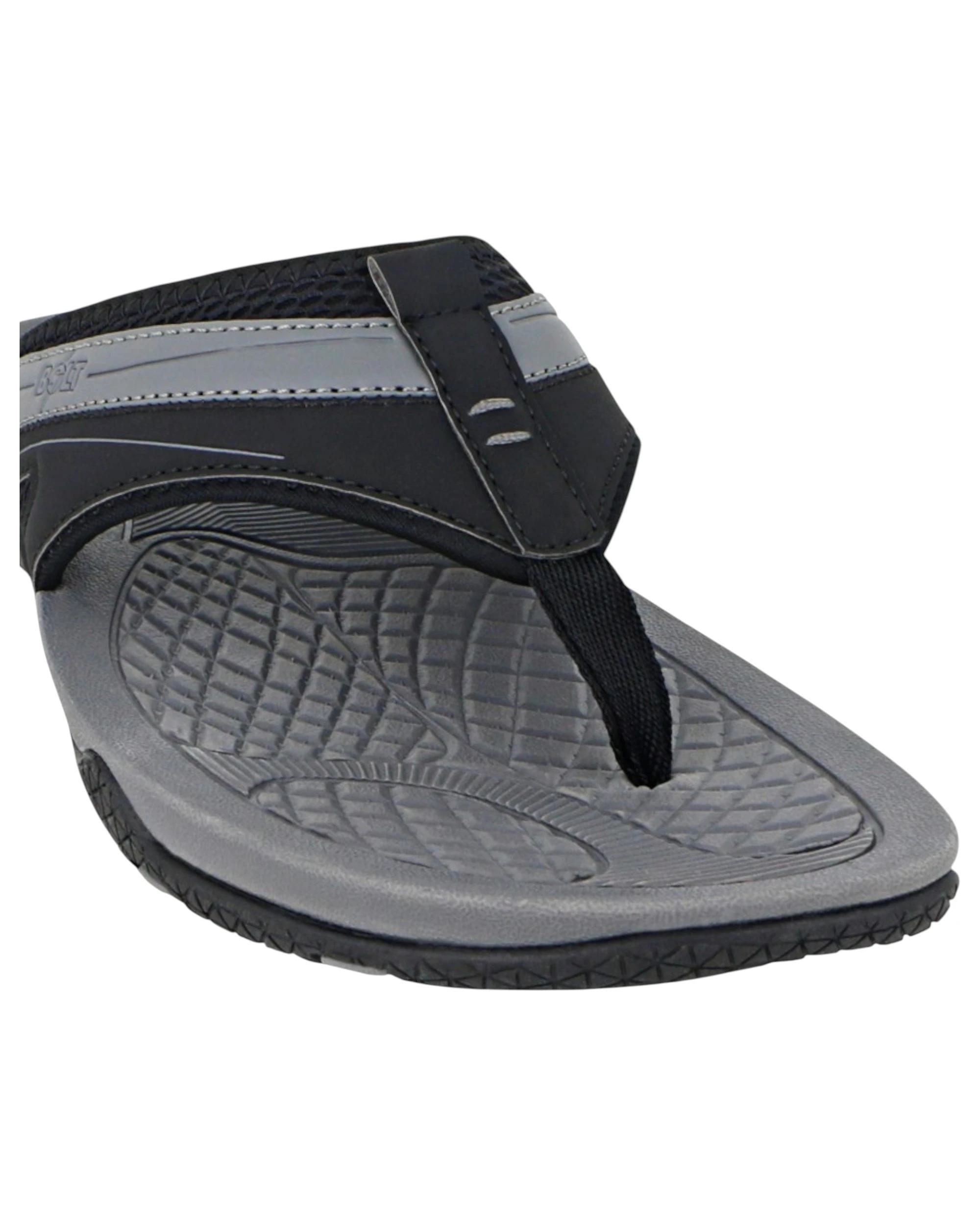 3 Lightning Bolt Mens Wayne Thongs Sandals Flip Flops BLACK/GREY, 3 of 3