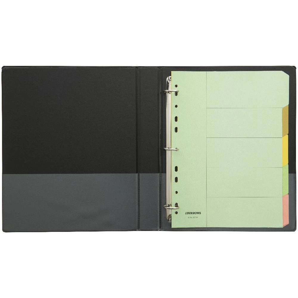 5 J.Burrows Insert Binder A4 3 D-Ring 25mm Black, 5 of 6