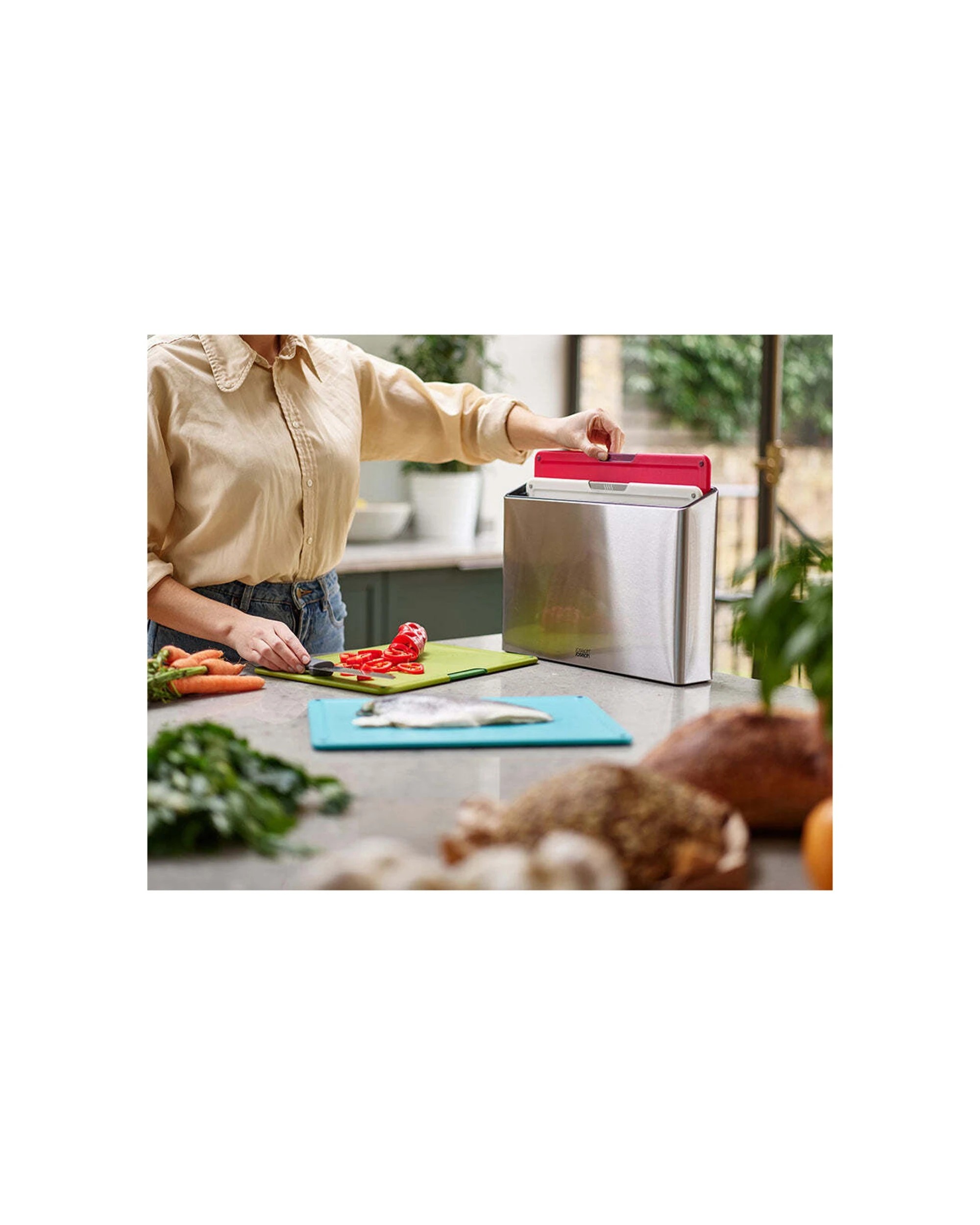 2 Joseph Joseph Folio Icon Steel Chopping Board 4pc Set - Multi, 2 of 6