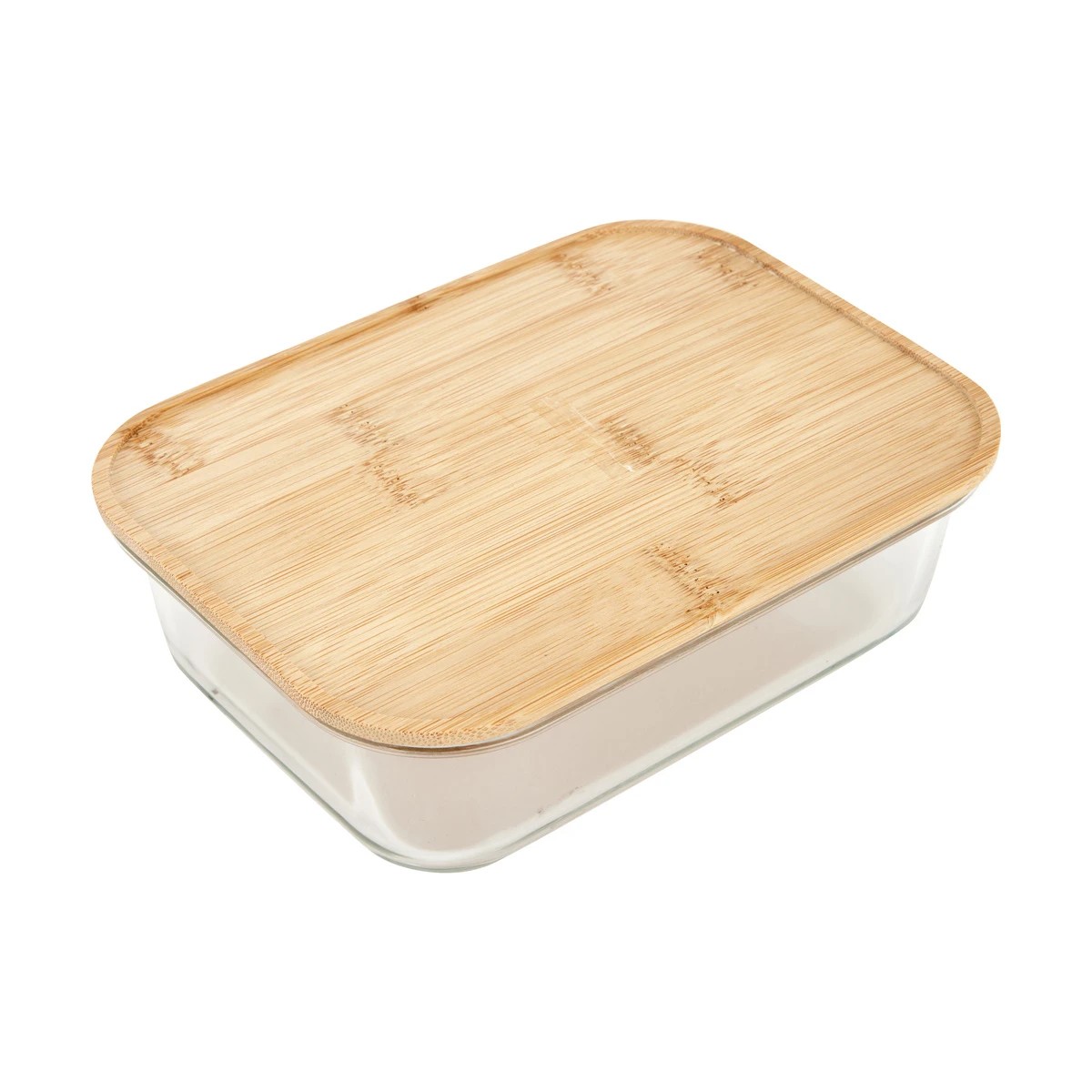 1 850ml Glass Container with Bamboo Lid, 1 of 4