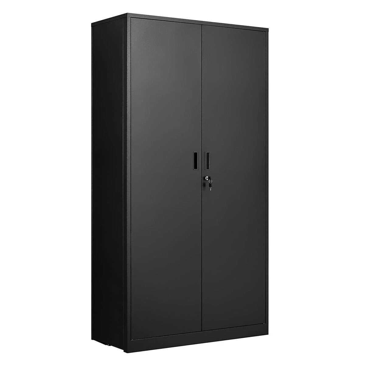 1 AUSWAY 185cm Steel File Cabinet Heavy Duty Lockable Folding Storage Metal Locker Cupboard Adjustable Shelves Filing, 1 of 4