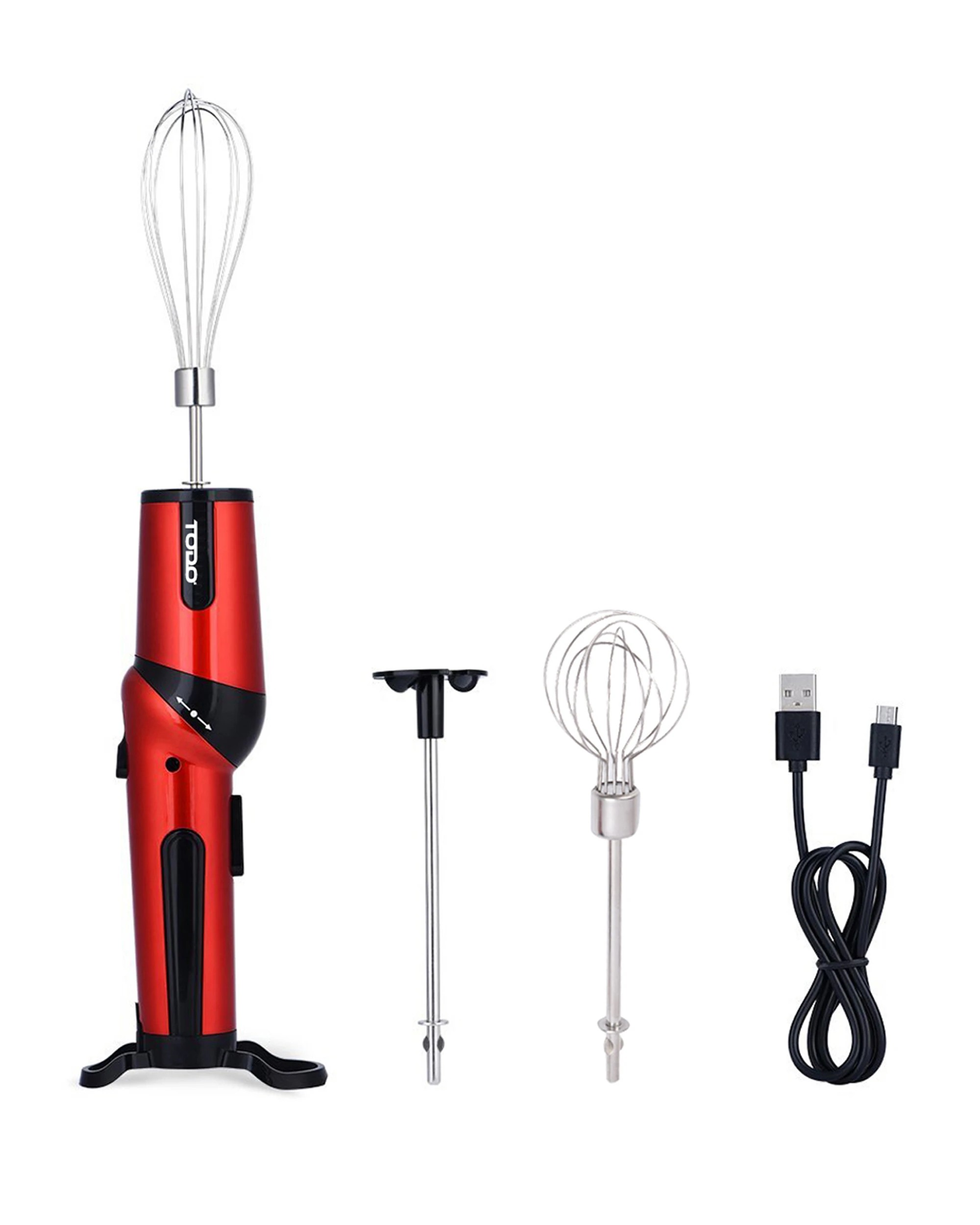 1 TODO Cordless Rechargeable Hand Mixer Whisk Handheld Electric Egg Beater Blender Hs-3805A, 1 of 4