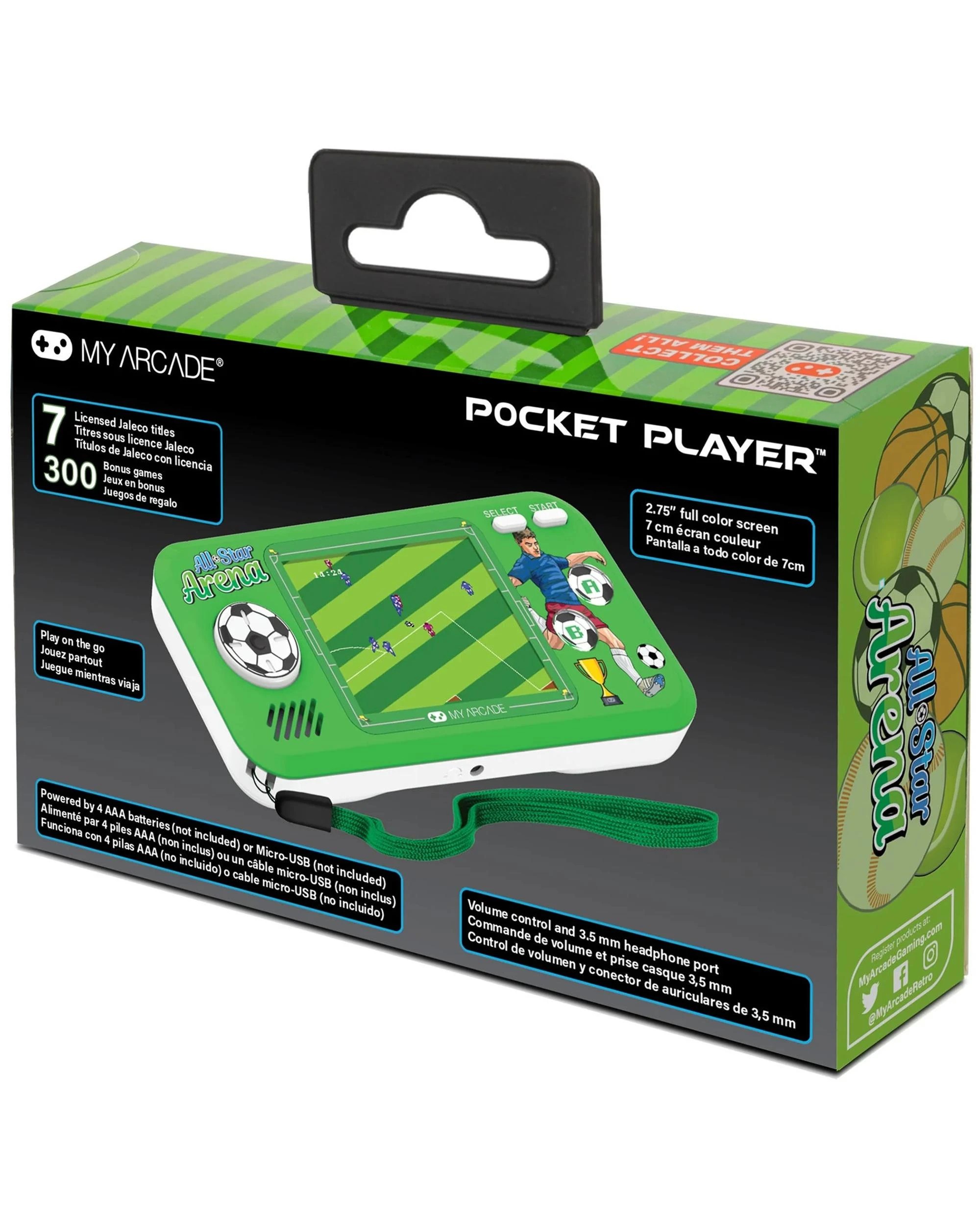 6 MyArcade Pocket Player All-Star Arena Portable 307 Games in 1 Gaming System, 6 of 6