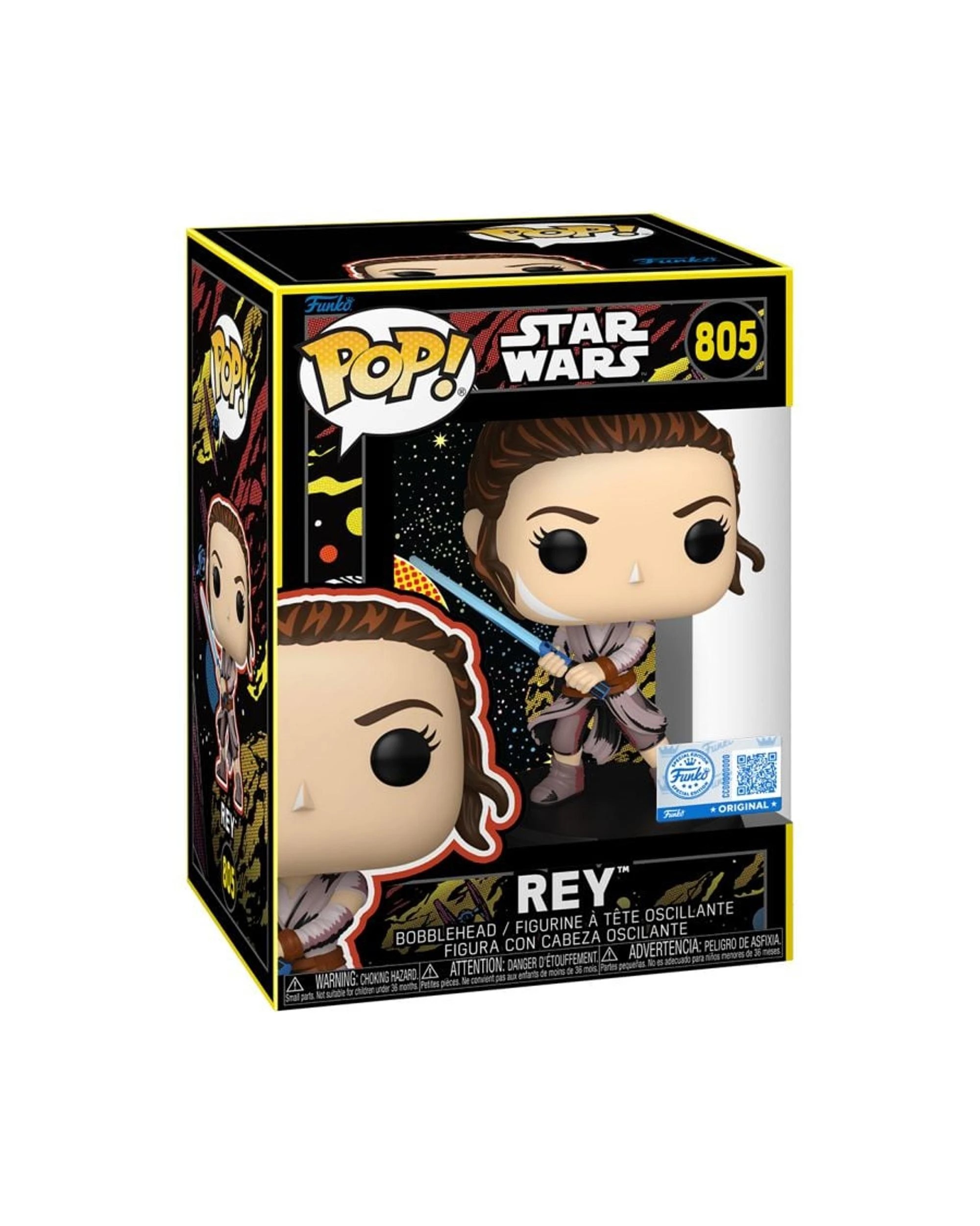 3 Star Wars Rey - Retro -  Funko POP! Vinyl, 3 of 3