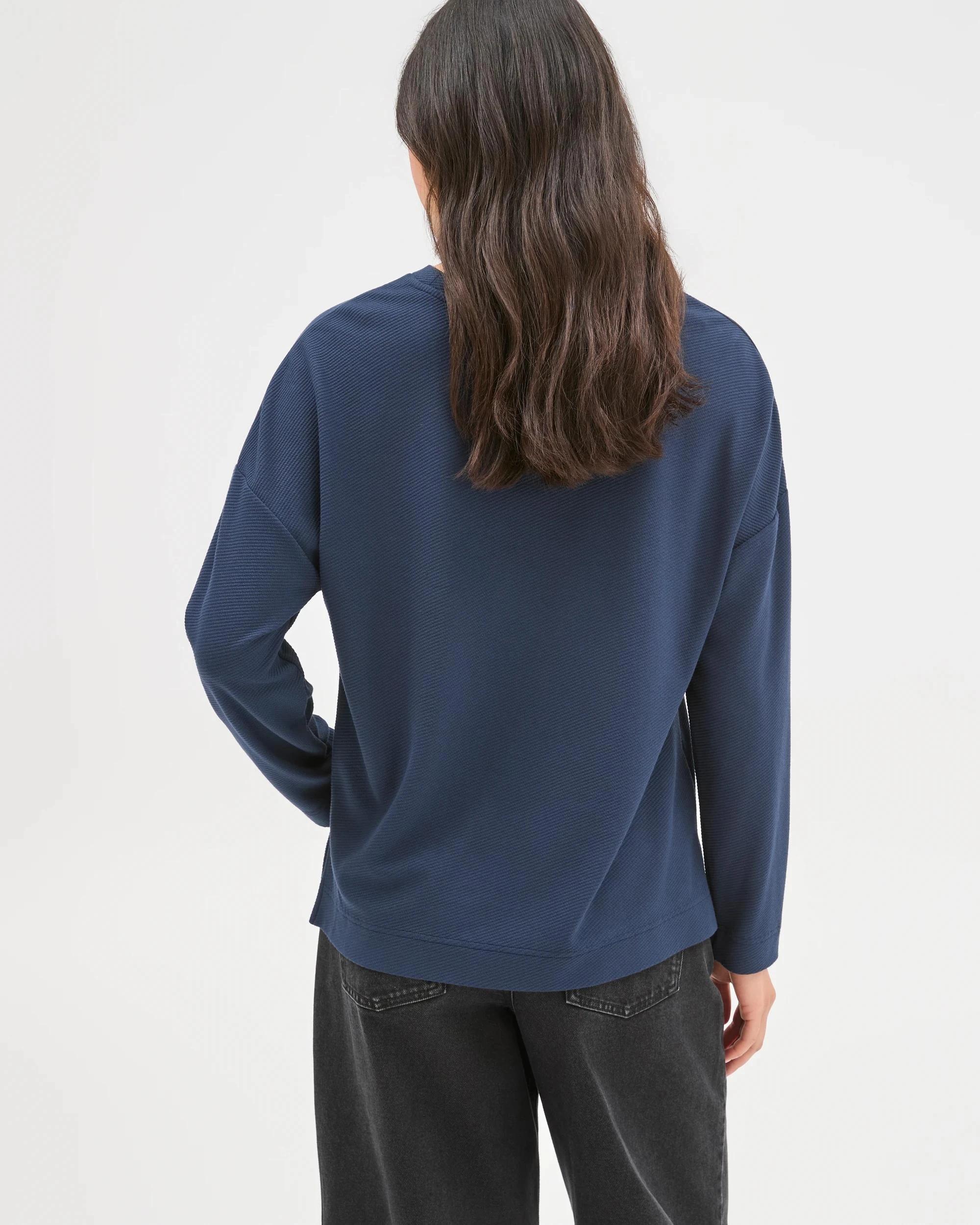 7 Target Woman Long Sleeve Ottoman T-Shirt NAVY BLAZER, 7 of 7